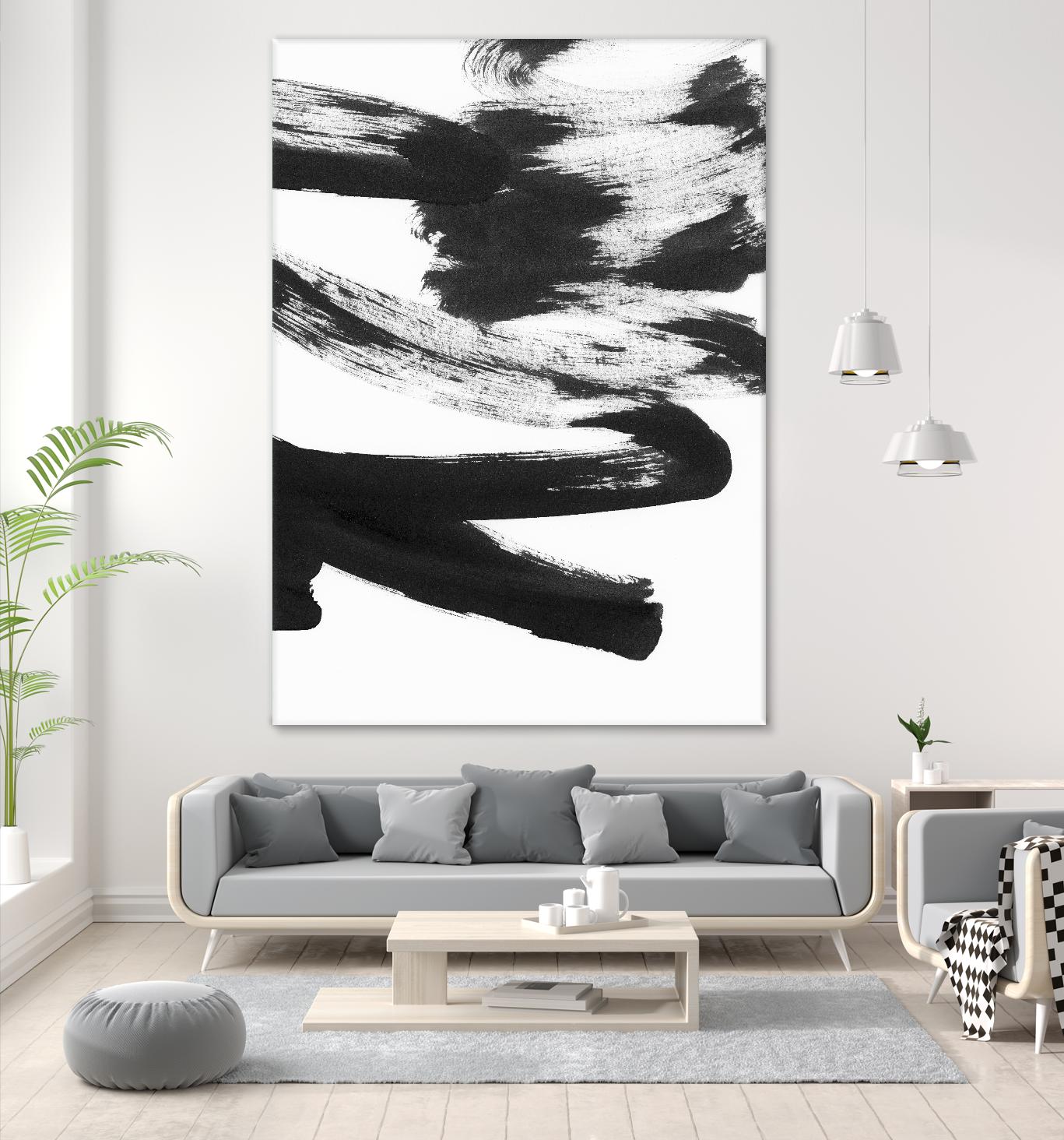 Black and White Strokes 5 by Iris Lehnhardt on GIANT ART - multicolor abstracts; contemporary