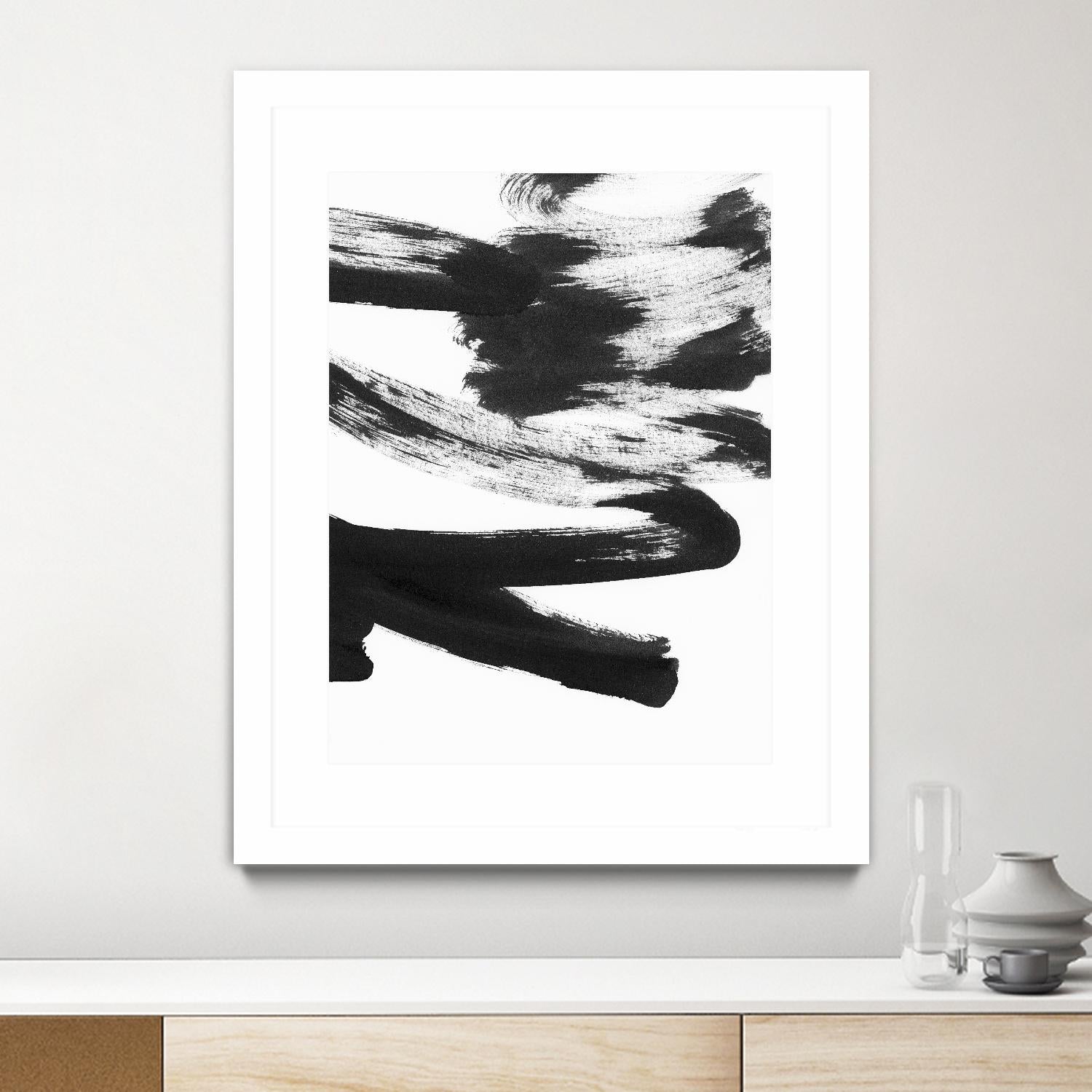 Black and White Strokes 5 by Iris Lehnhardt on GIANT ART - multicolor abstracts; contemporary