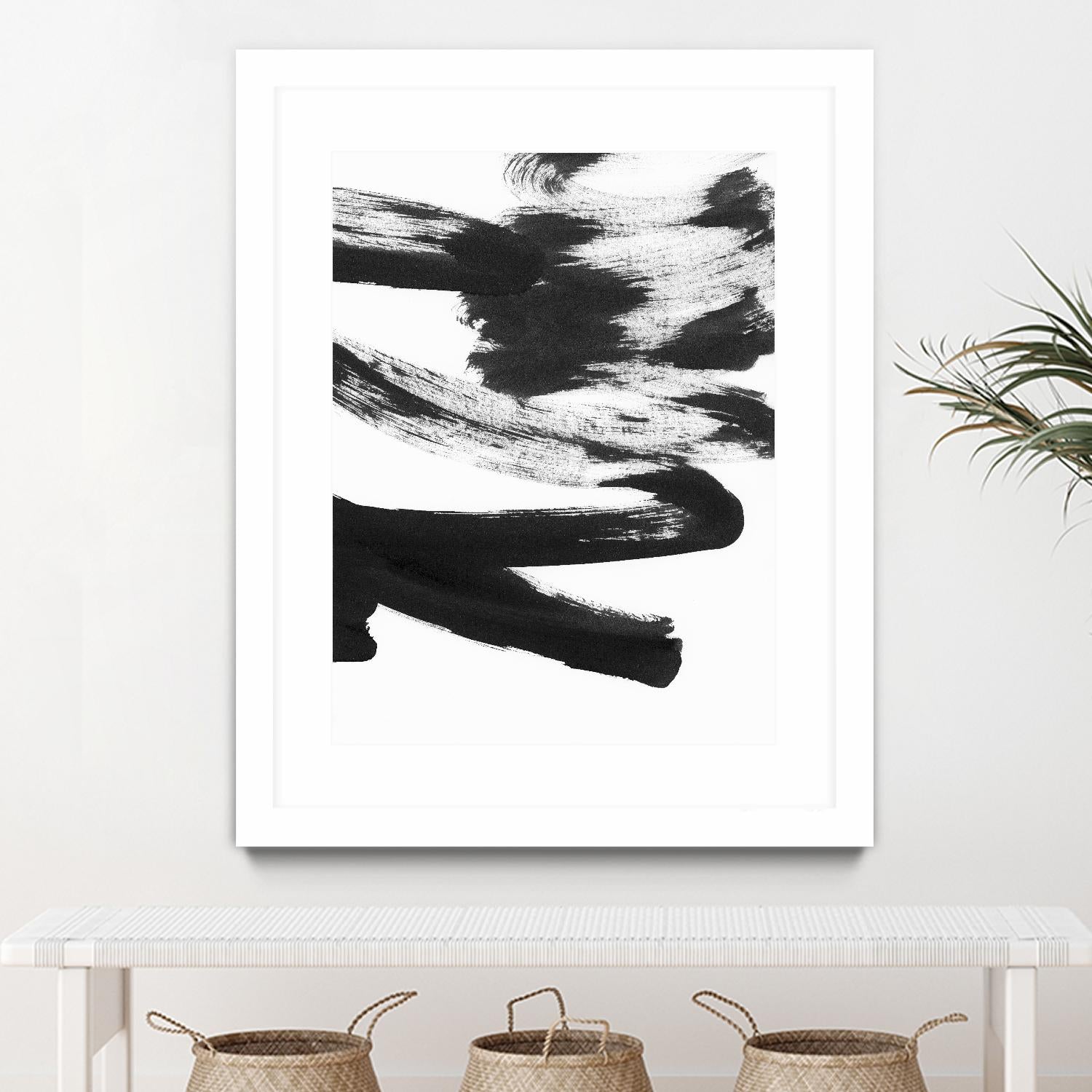 Black and White Strokes 5 by Iris Lehnhardt on GIANT ART - multicolor abstracts; contemporary