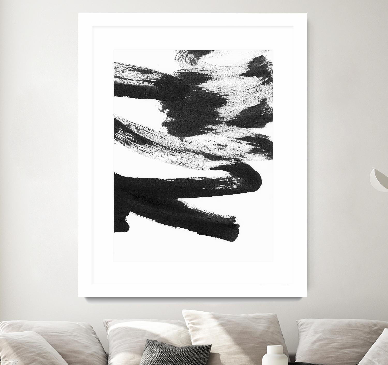 Black and White Strokes 5 by Iris Lehnhardt on GIANT ART - multicolor abstracts; contemporary