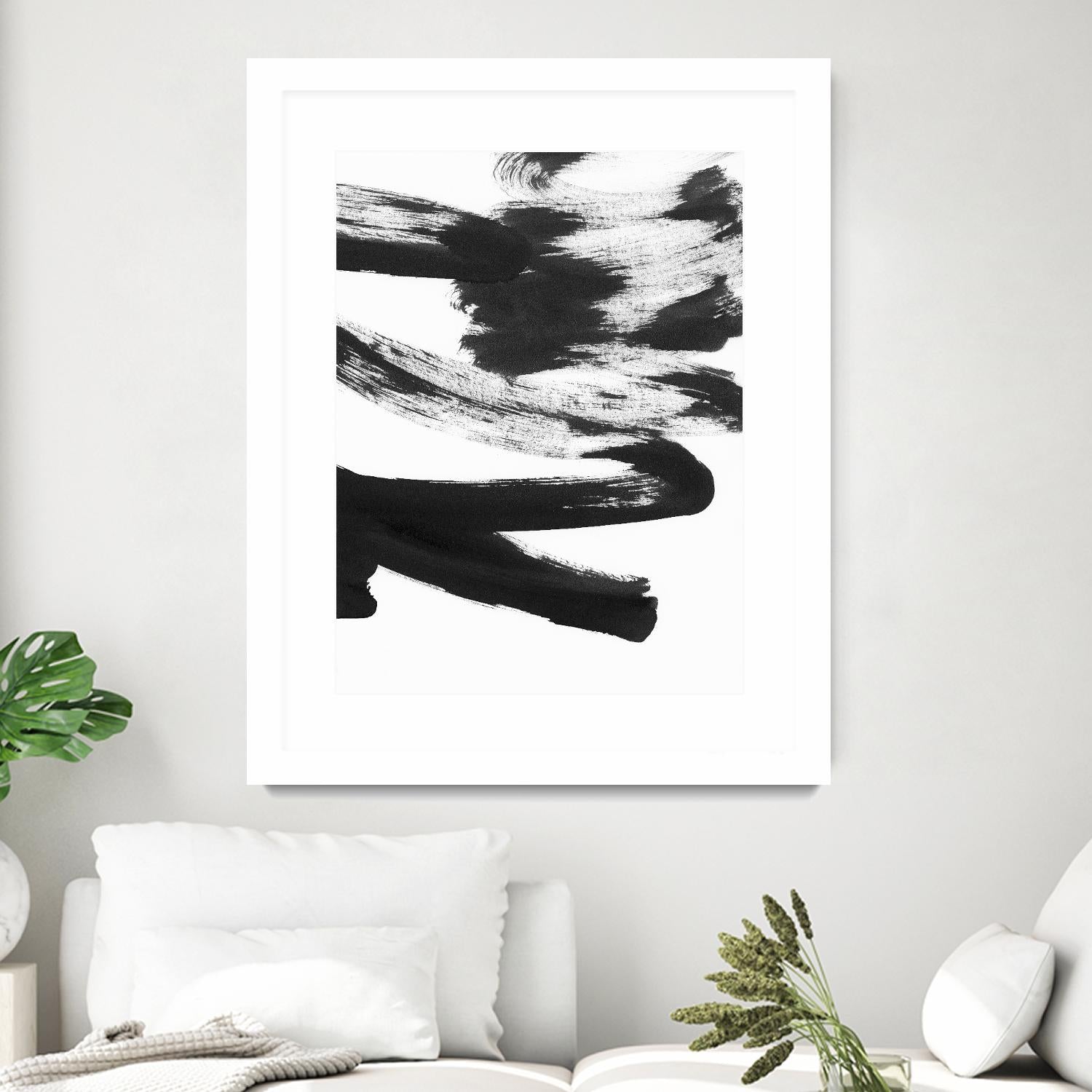 Black and White Strokes 5 by Iris Lehnhardt on GIANT ART - multicolor abstracts; contemporary