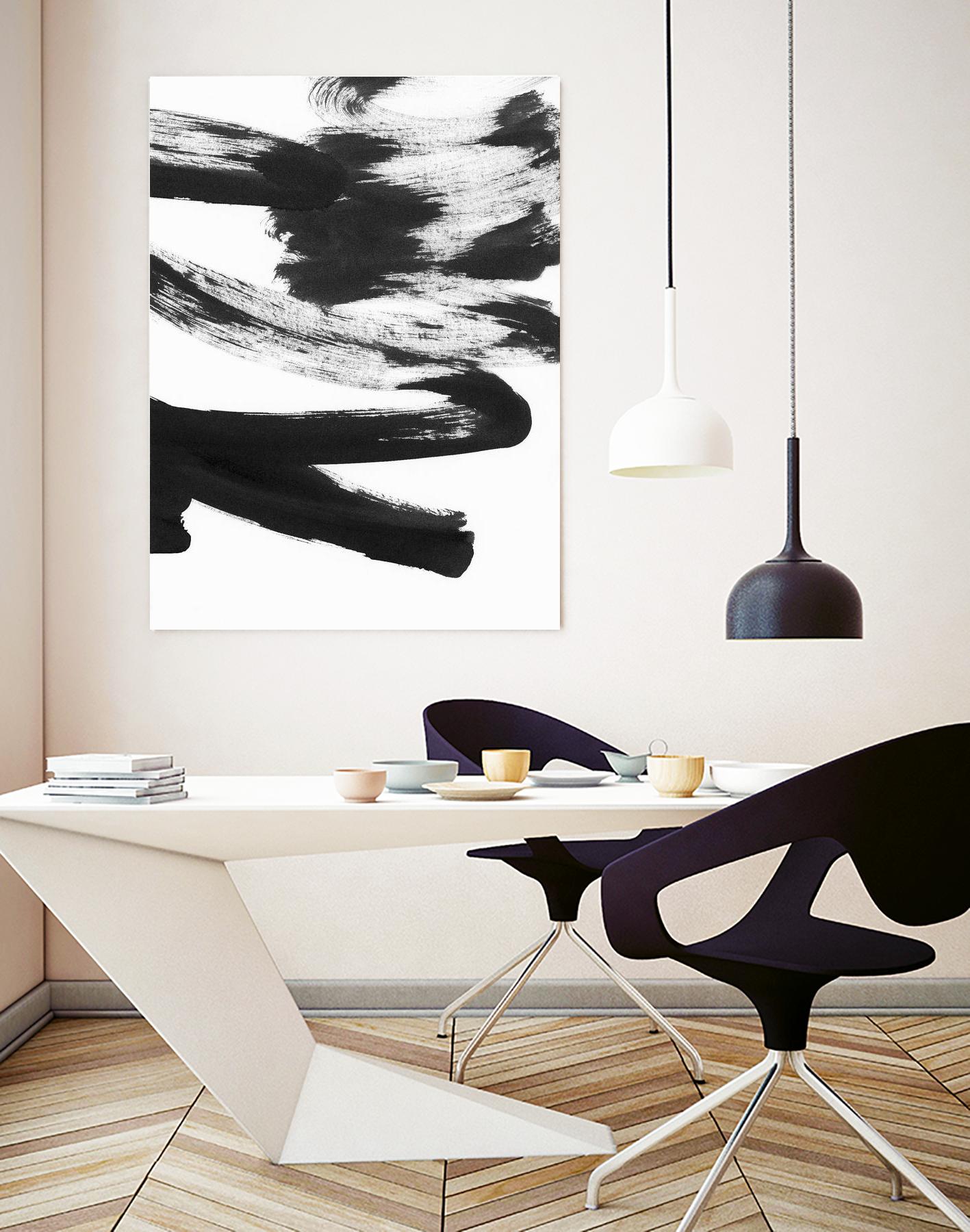 Black and White Strokes 5 by Iris Lehnhardt on GIANT ART - multicolor abstracts; contemporary