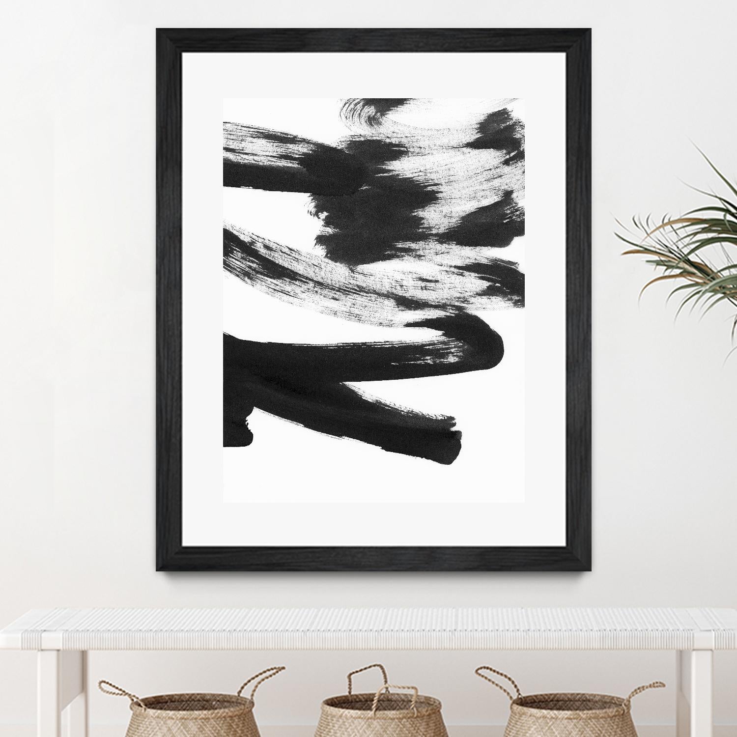 Black and White Strokes 5 by Iris Lehnhardt on GIANT ART - multicolor abstracts; contemporary