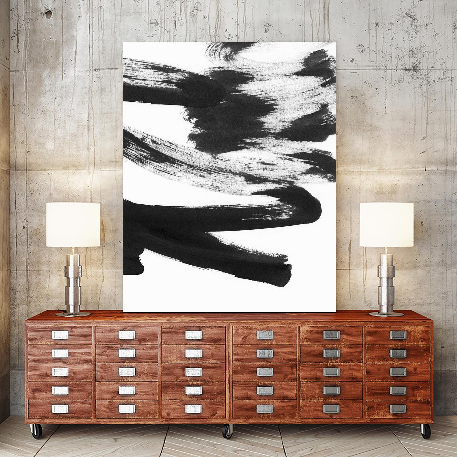 Black and White Strokes 5 by Iris Lehnhardt on GIANT ART - multicolor abstracts; contemporary