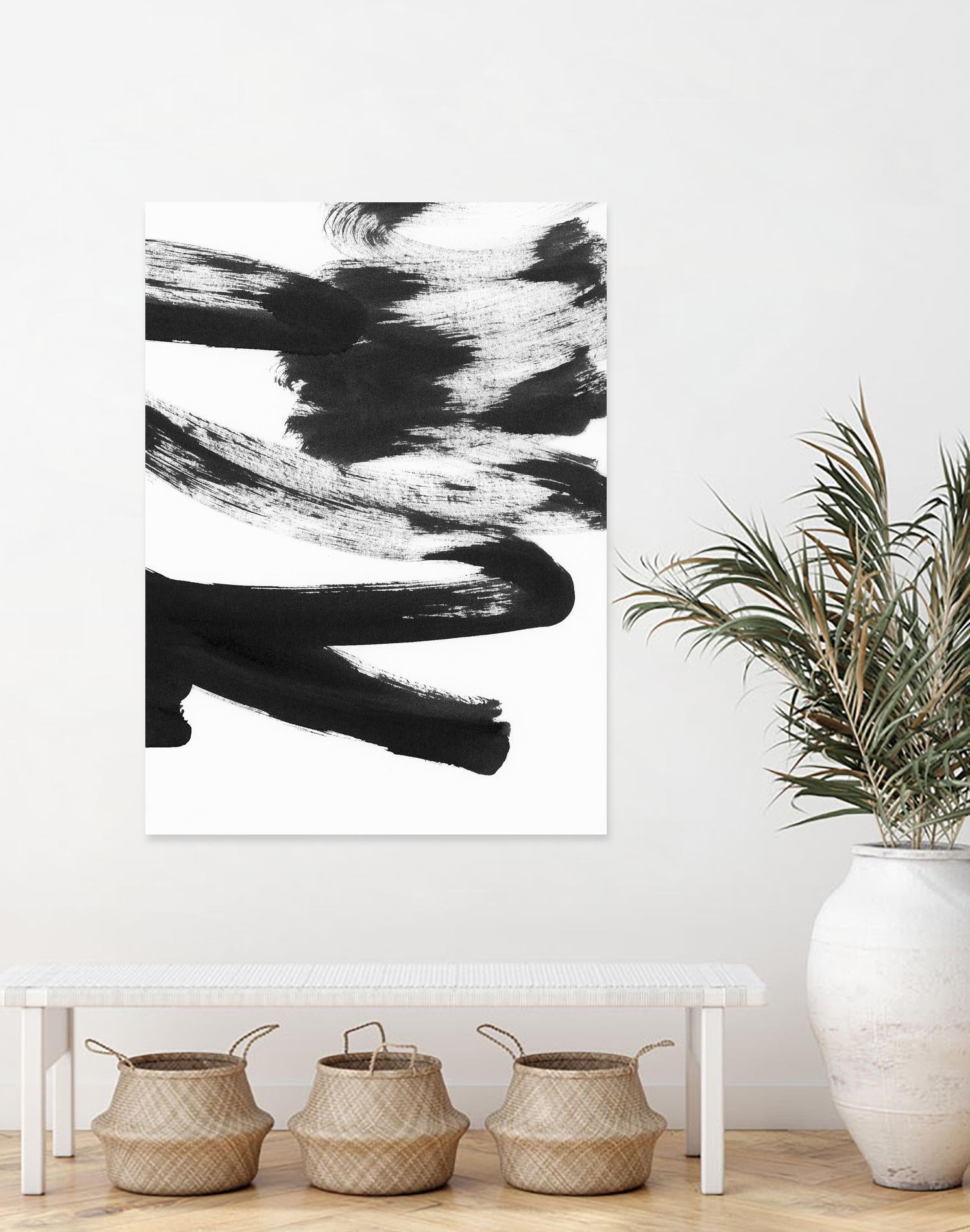 Black and White Strokes 5 by Iris Lehnhardt on GIANT ART - multicolor abstracts; contemporary