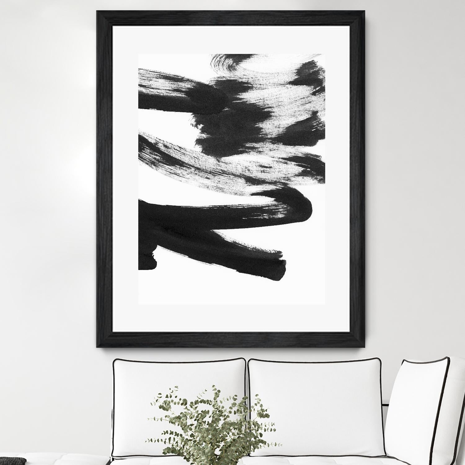 Black and White Strokes 5 by Iris Lehnhardt on GIANT ART - multicolor abstracts; contemporary