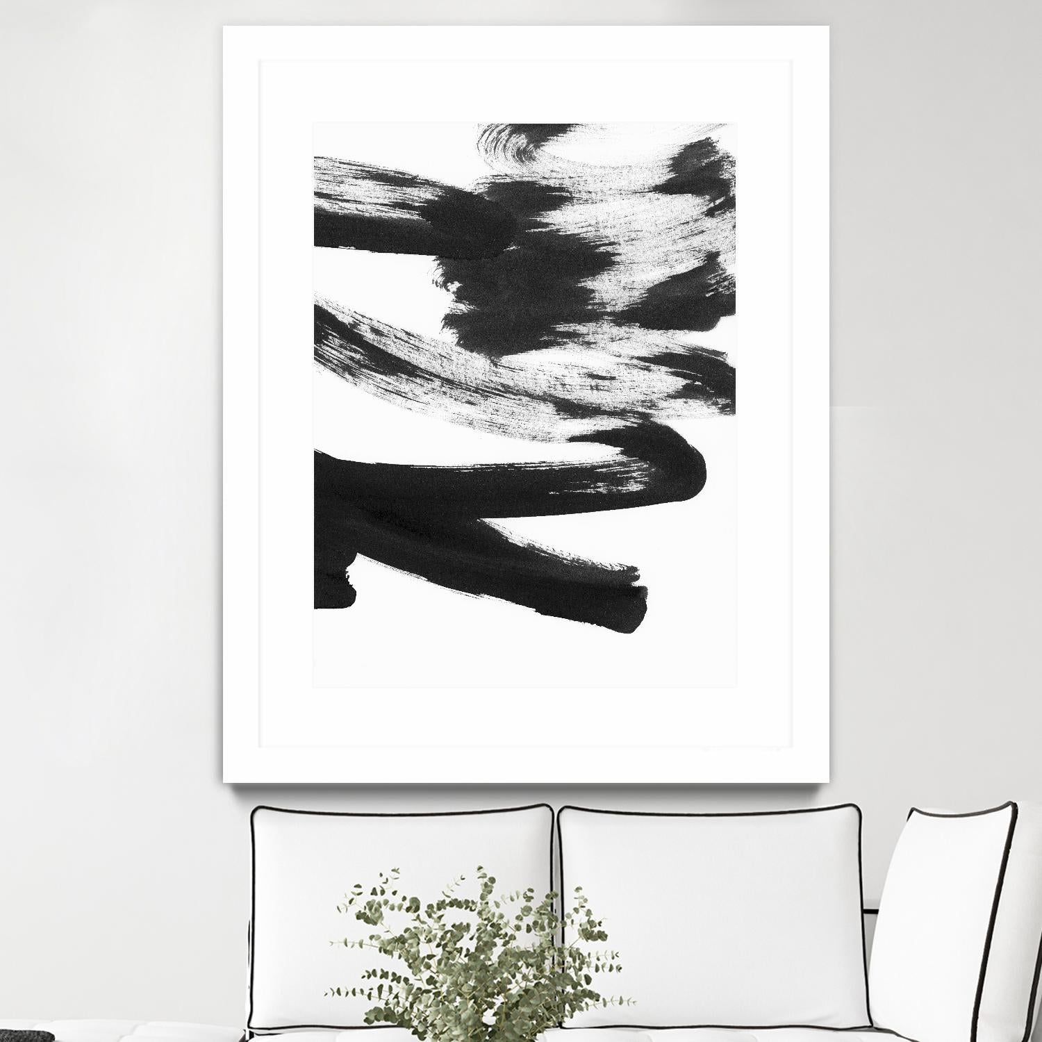 Black and White Strokes 5 by Iris Lehnhardt on GIANT ART - multicolor abstracts; contemporary