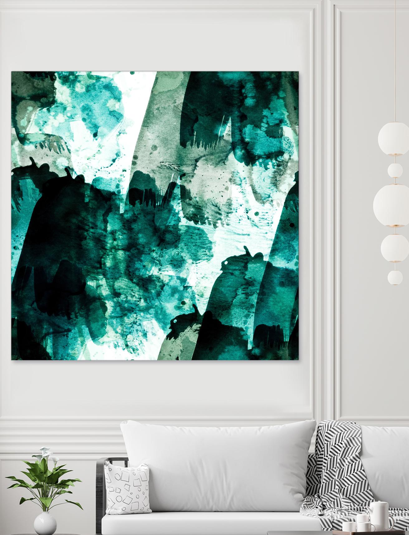 Emerald and Moss Green by Iris Lehnhardt on GIANT ART - multicolor abstracts; contemporary