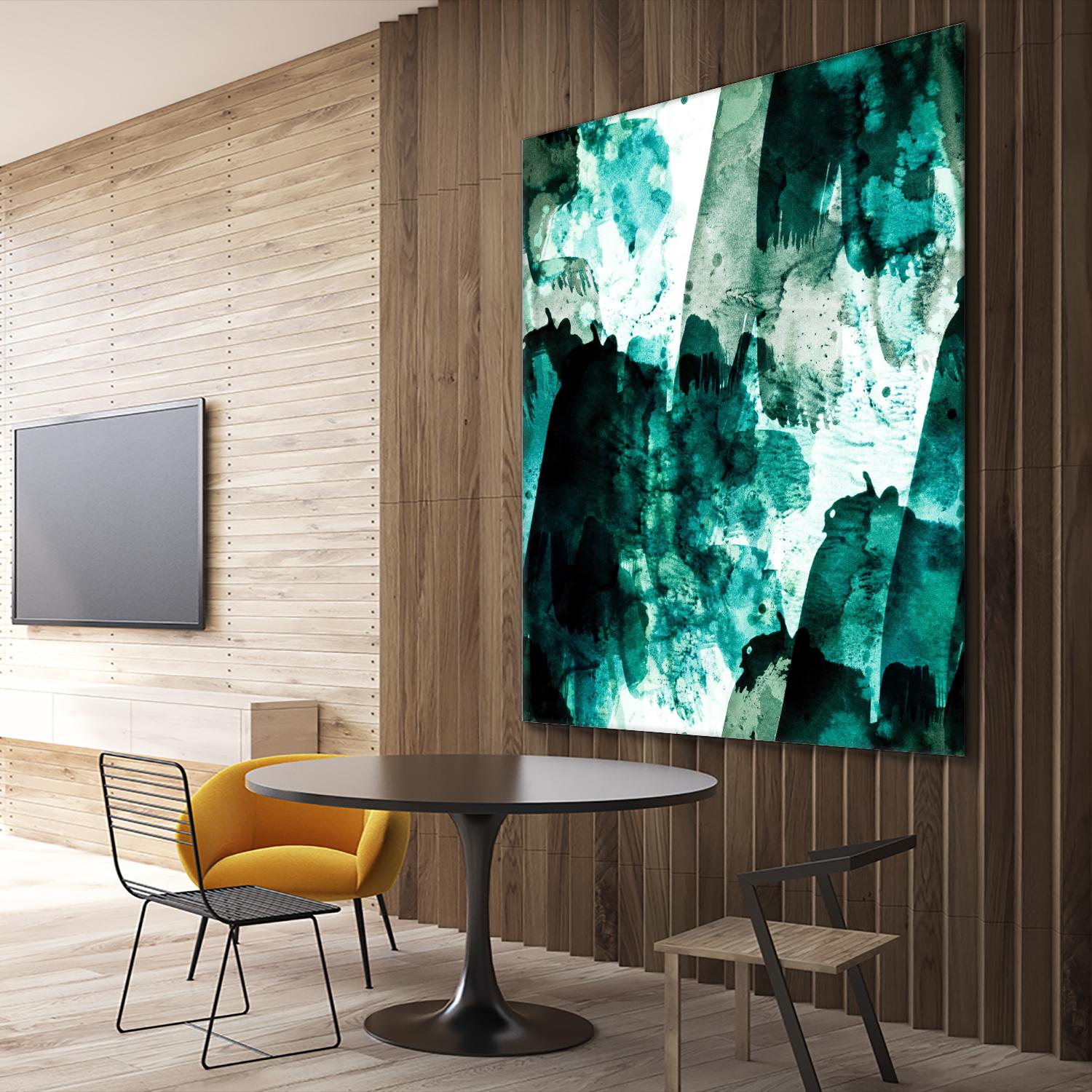 Emerald and Moss Green by Iris Lehnhardt on GIANT ART - multicolor abstracts; contemporary