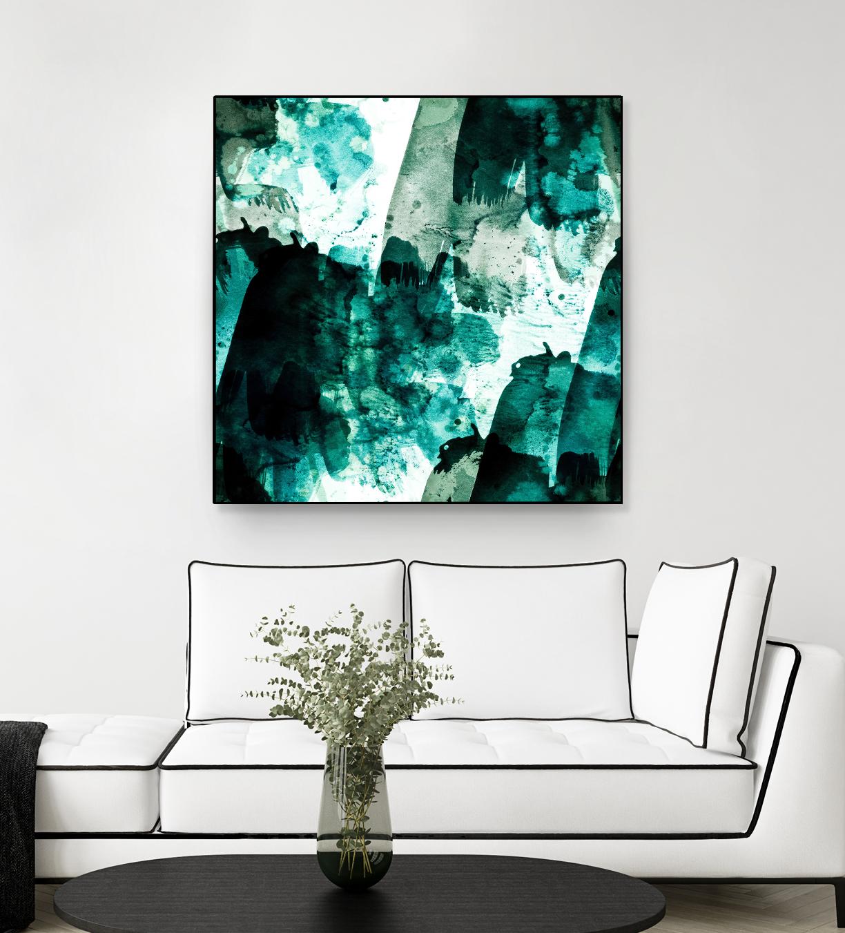 Emerald and Moss Green by Iris Lehnhardt on GIANT ART - multicolor abstracts; contemporary