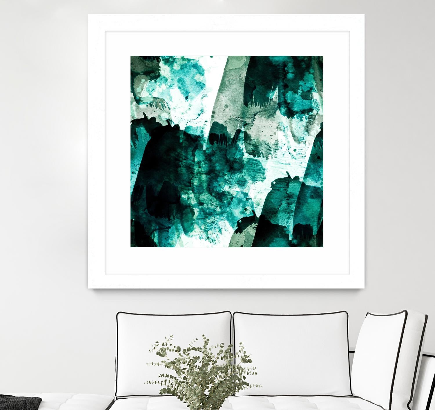 Emerald and Moss Green by Iris Lehnhardt on GIANT ART - multicolor abstracts; contemporary