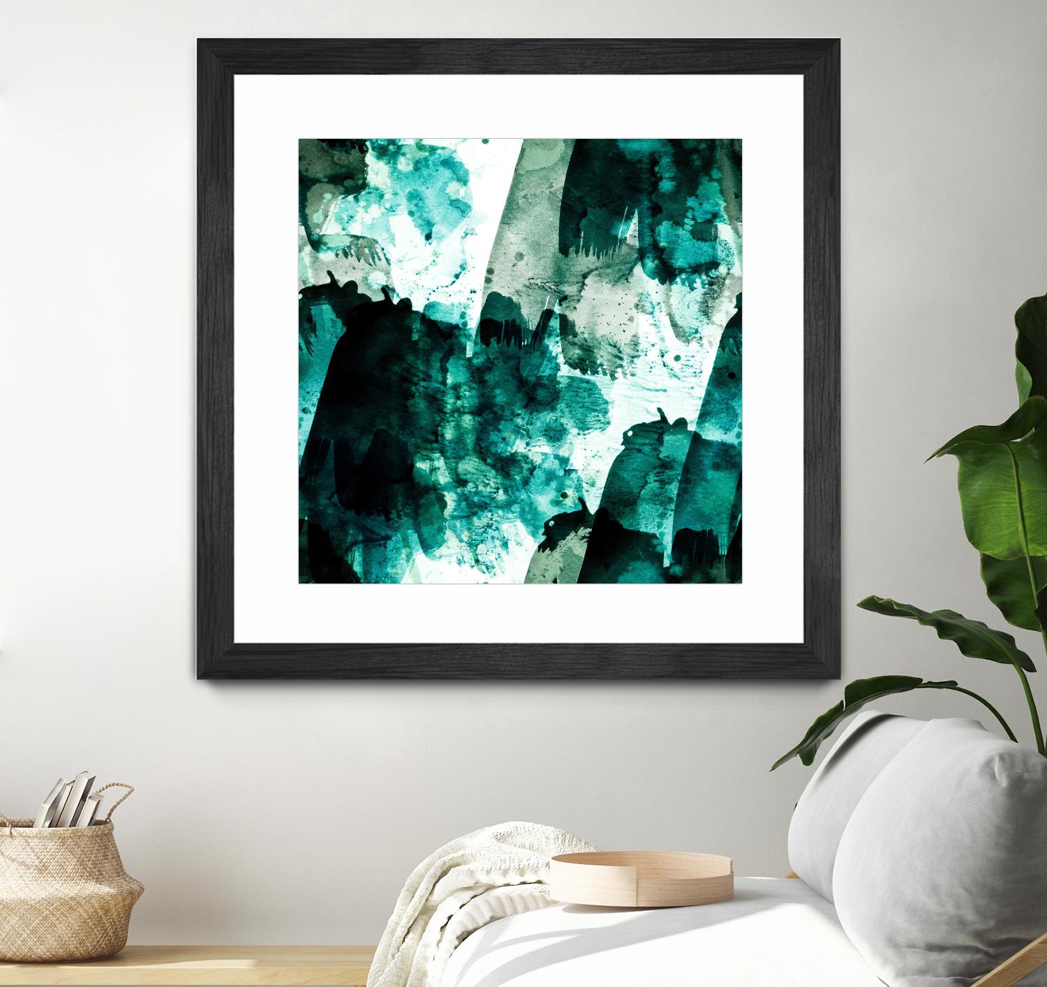 Emerald and Moss Green by Iris Lehnhardt on GIANT ART - multicolor abstracts; contemporary