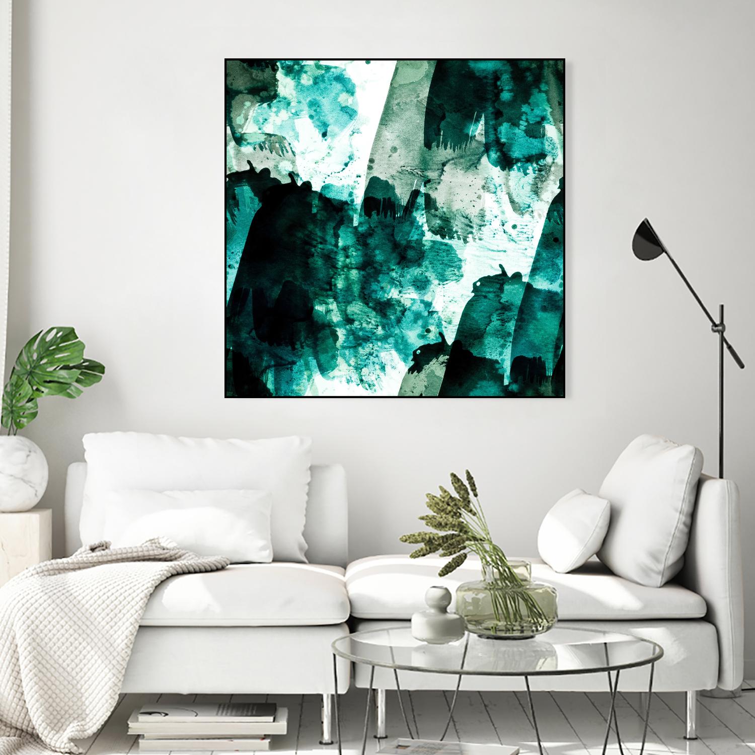 Emerald and Moss Green by Iris Lehnhardt on GIANT ART - multicolor abstracts; contemporary
