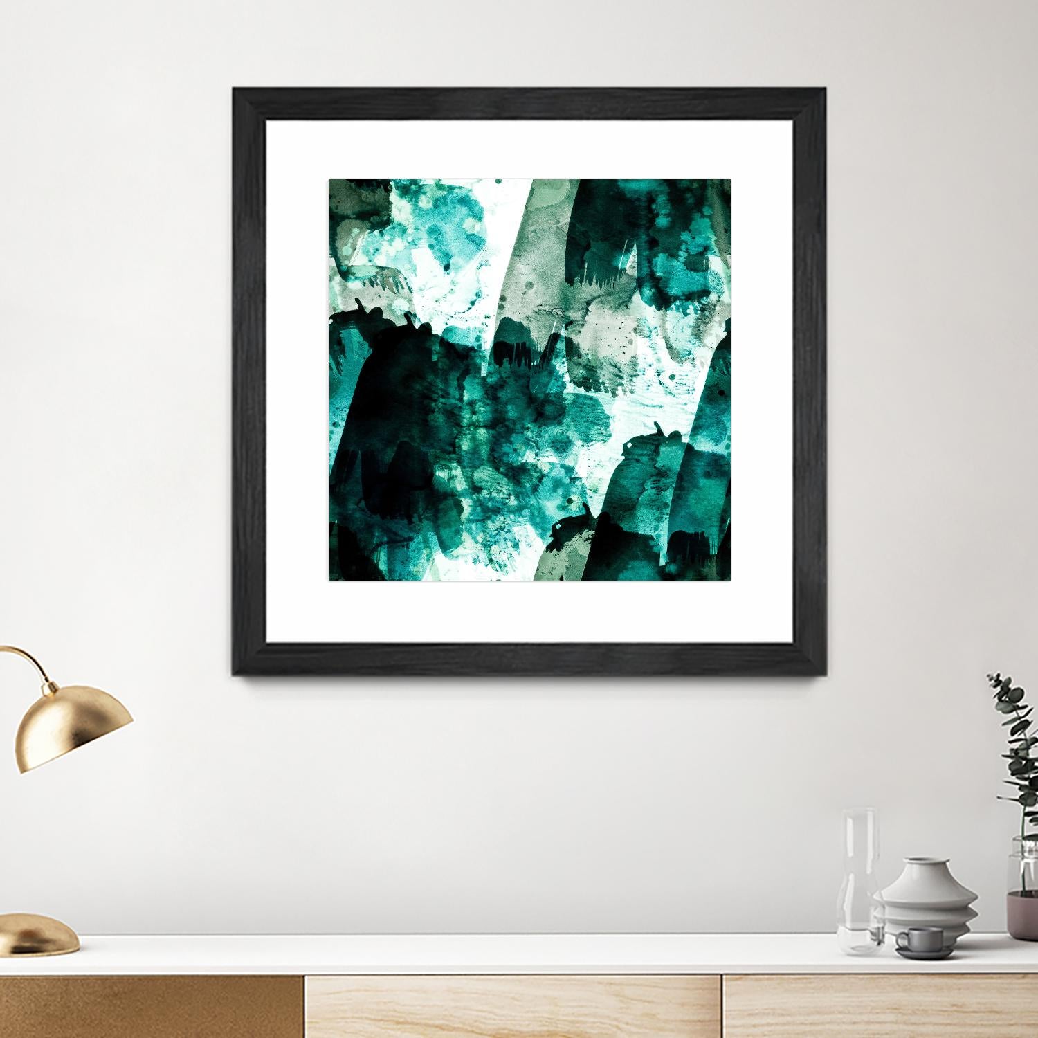 Emerald and Moss Green by Iris Lehnhardt on GIANT ART - multicolor abstracts; contemporary