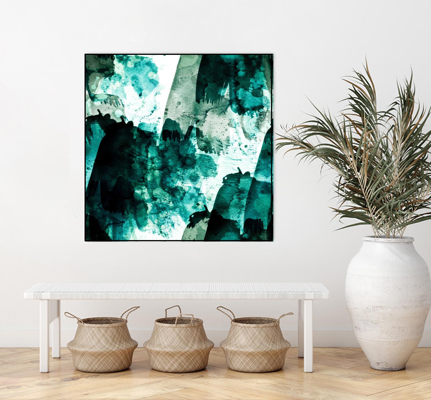 Emerald and Moss Green by Iris Lehnhardt on GIANT ART - multicolor abstracts; contemporary