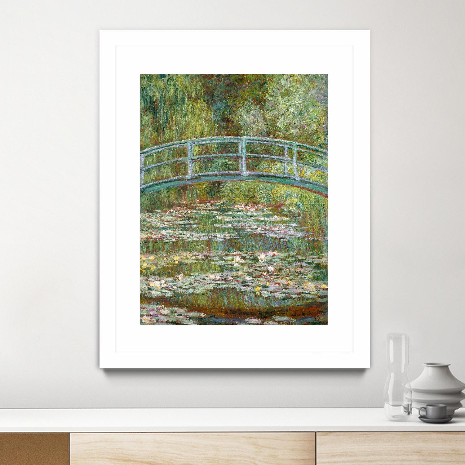 Bridge over a Pond of Water Lilies, 1899 by Claude Monet on GIANT ART - blue abstract