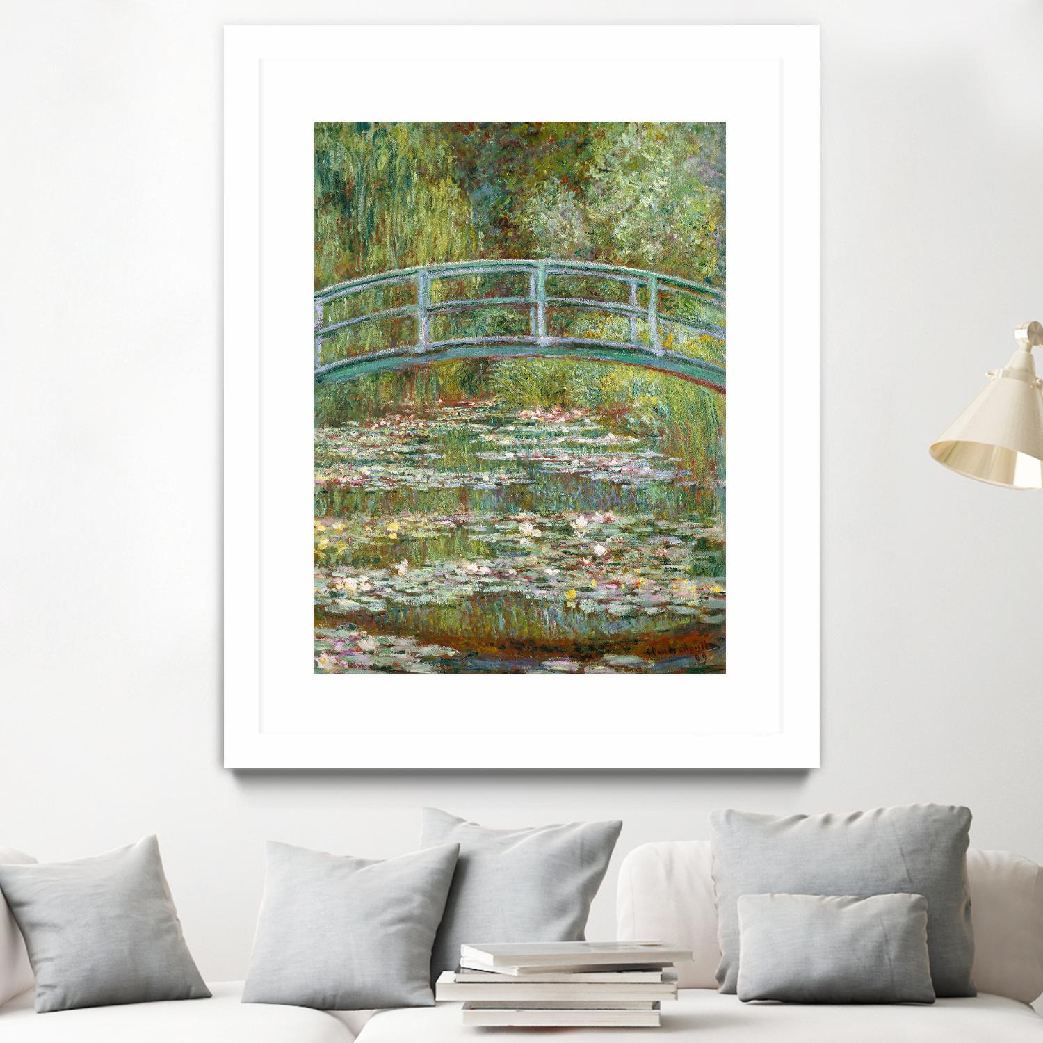 Bridge over a Pond of Water Lilies, 1899 by Claude Monet on GIANT ART - blue abstract