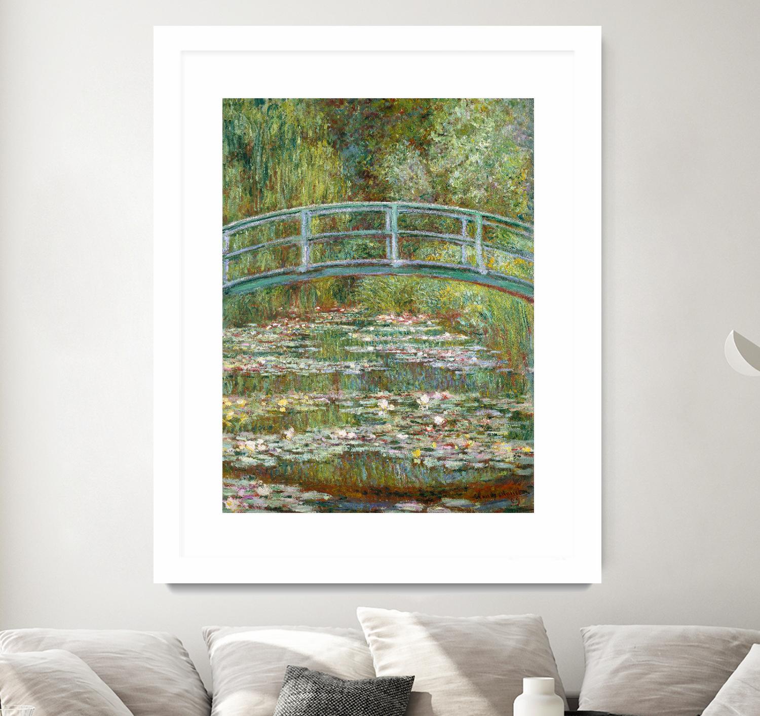 Bridge over a Pond of Water Lilies, 1899 by Claude Monet on GIANT ART - blue abstract