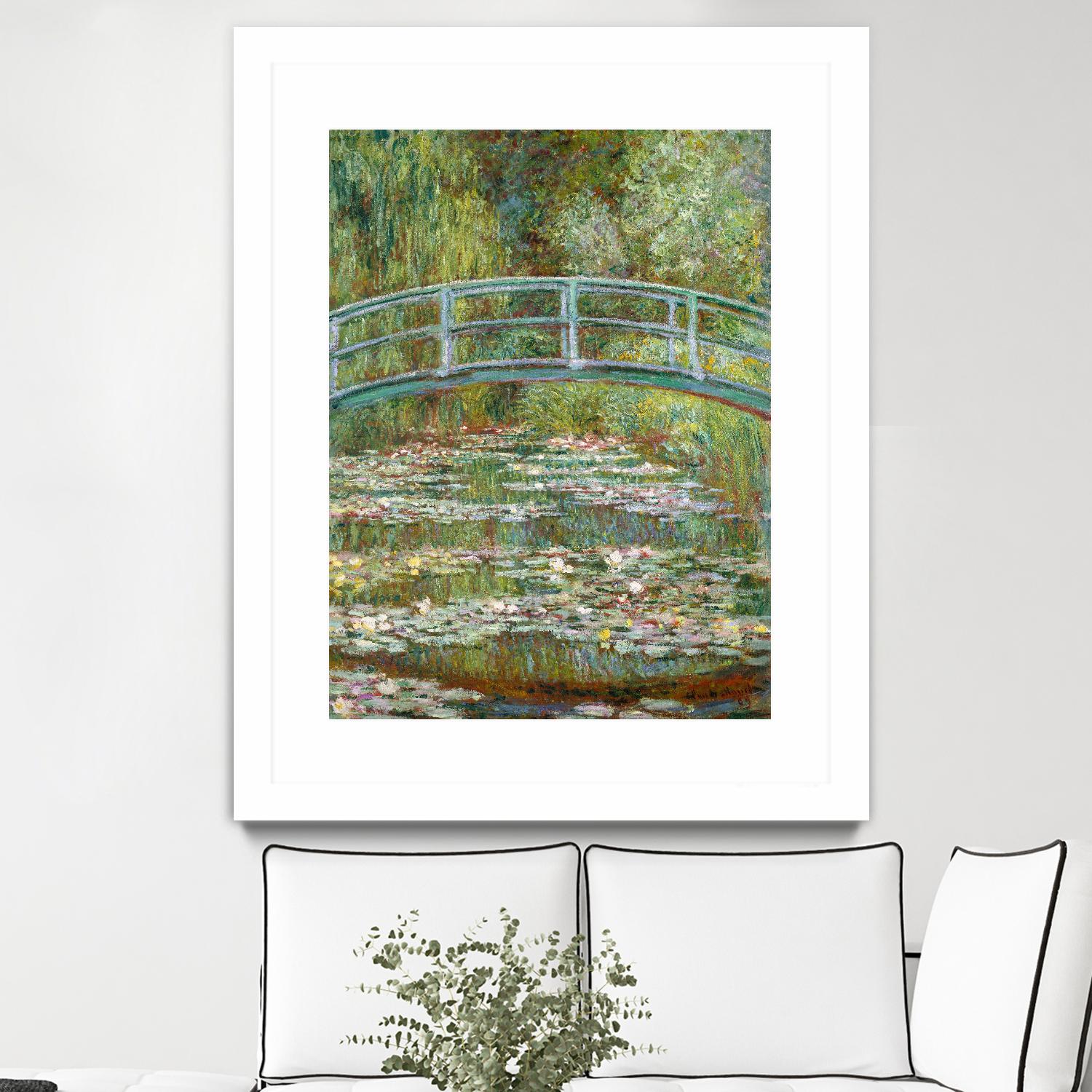 Bridge over a Pond of Water Lilies, 1899 by Claude Monet on GIANT ART - blue abstract