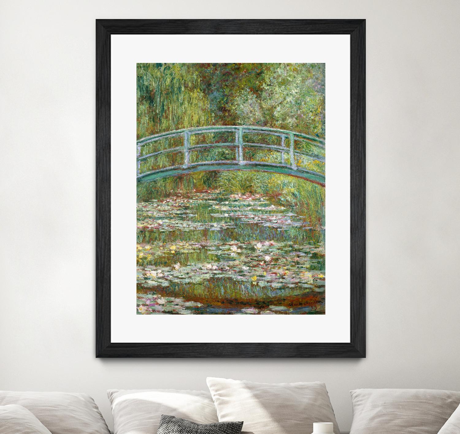 Bridge over a Pond of Water Lilies, 1899 by Claude Monet on GIANT ART - blue abstract