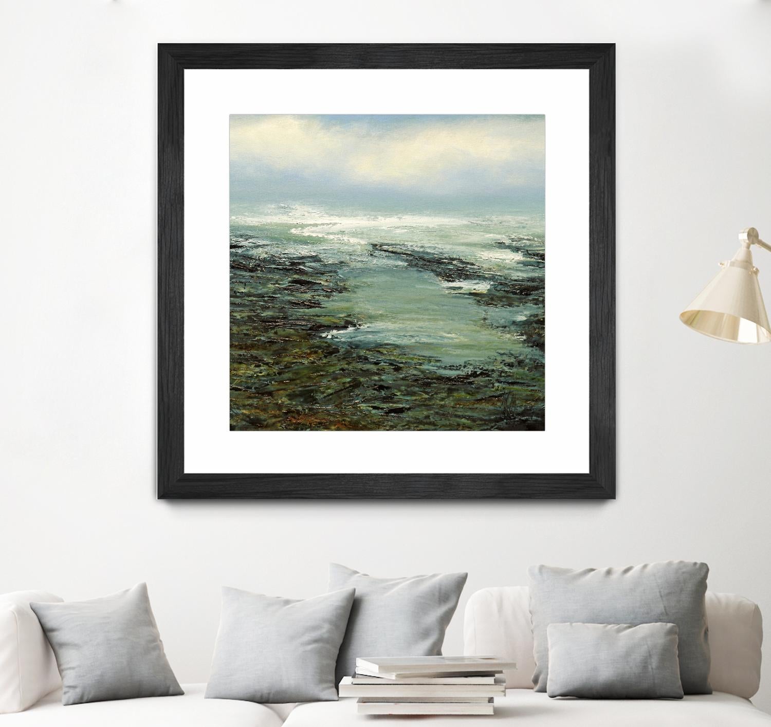 Shallow Reef by Michael Mote on GIANT ART - green coastal, landscapes, beaches, ocean