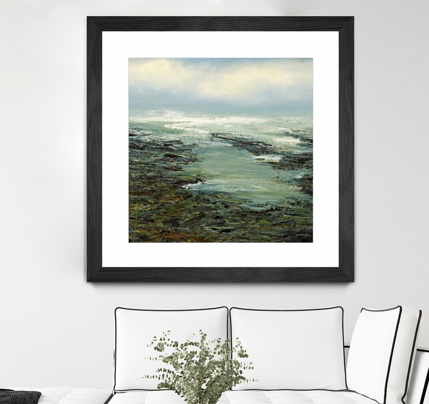 Shallow Reef by Michael Mote on GIANT ART - green coastal, landscapes, beaches, ocean