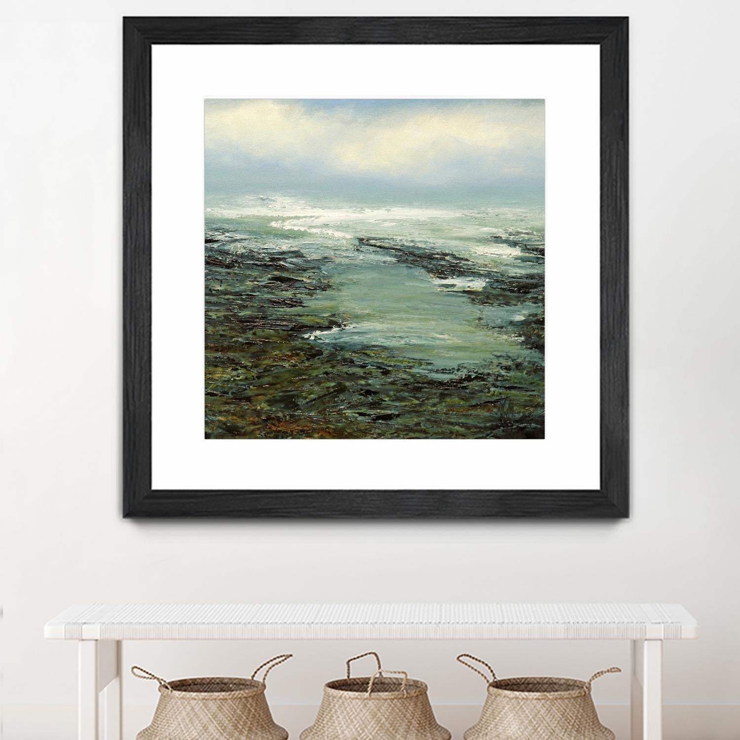 Shallow Reef by Michael Mote on GIANT ART - green coastal, landscapes, beaches, ocean