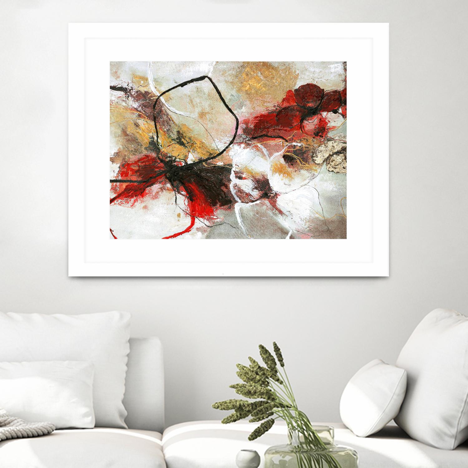 Flower Fall by Design Fabrikken on GIANT ART - multi abstracts, contemporary, floral/still life