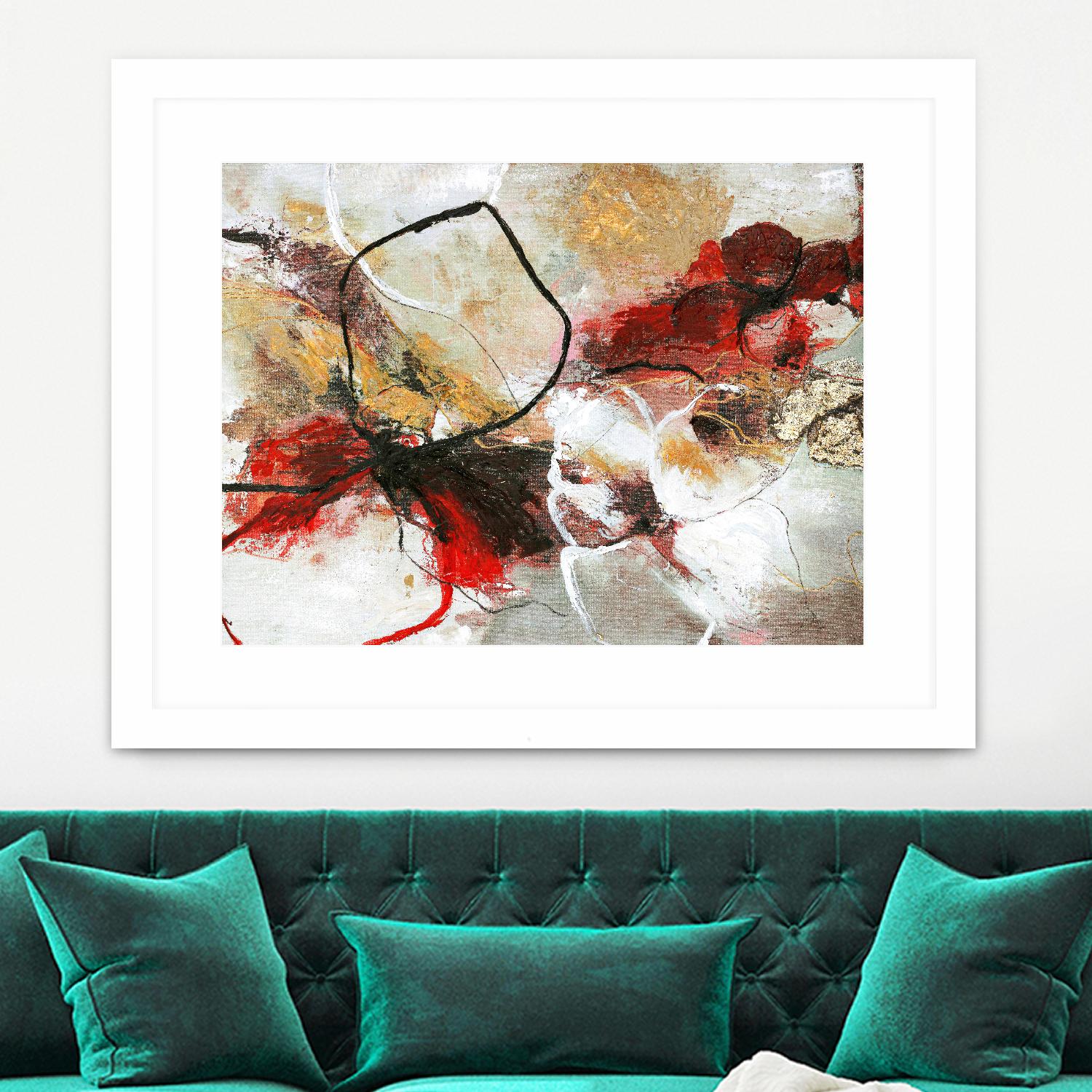 Flower Fall by Design Fabrikken on GIANT ART - multi abstracts, contemporary, floral/still life