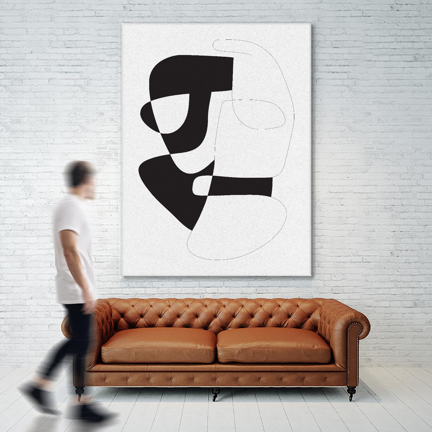 Graphical 3 by Design Fabrikken on GIANT ART - black,white abstracts, minimalist, line art