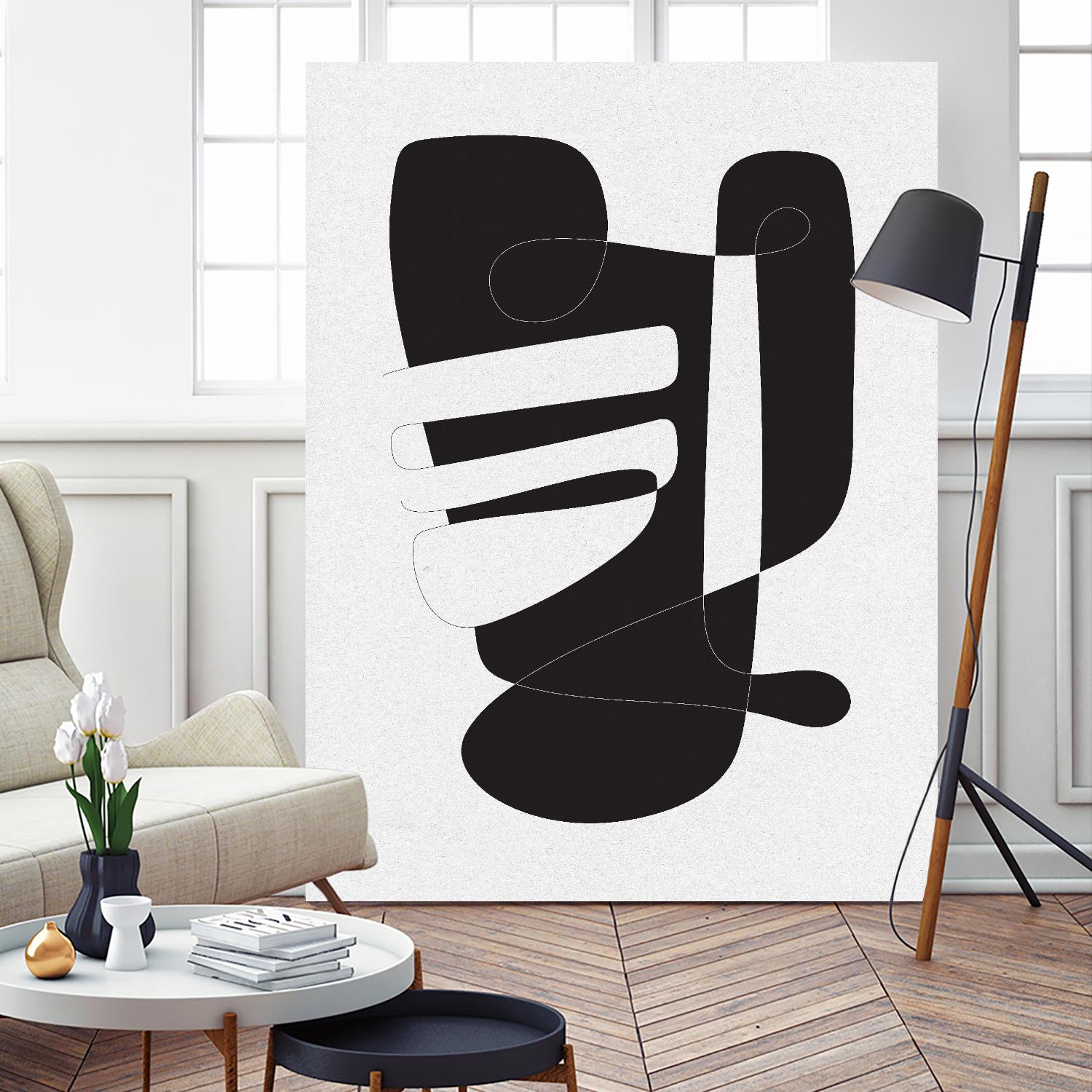 Graphical 4 by Design Fabrikken on GIANT ART - black,white abstracts, minimalist, line art
