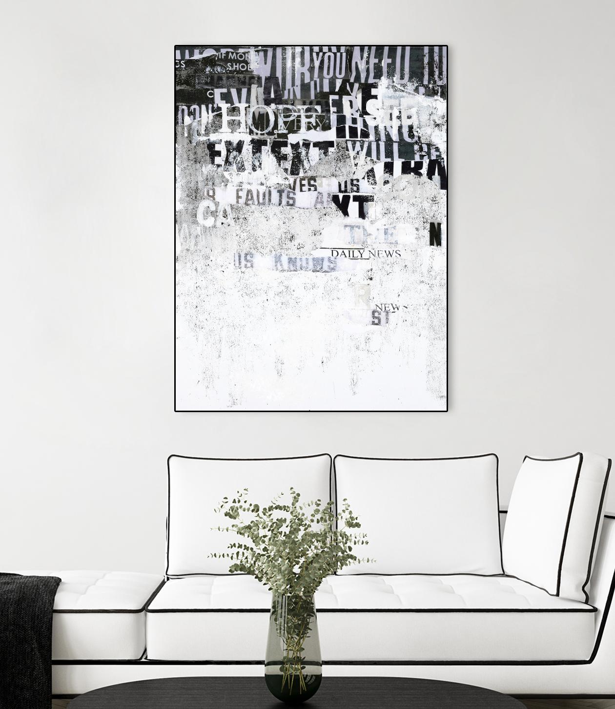 Hope by Design Fabrikken on GIANT ART - black,white design/type, college