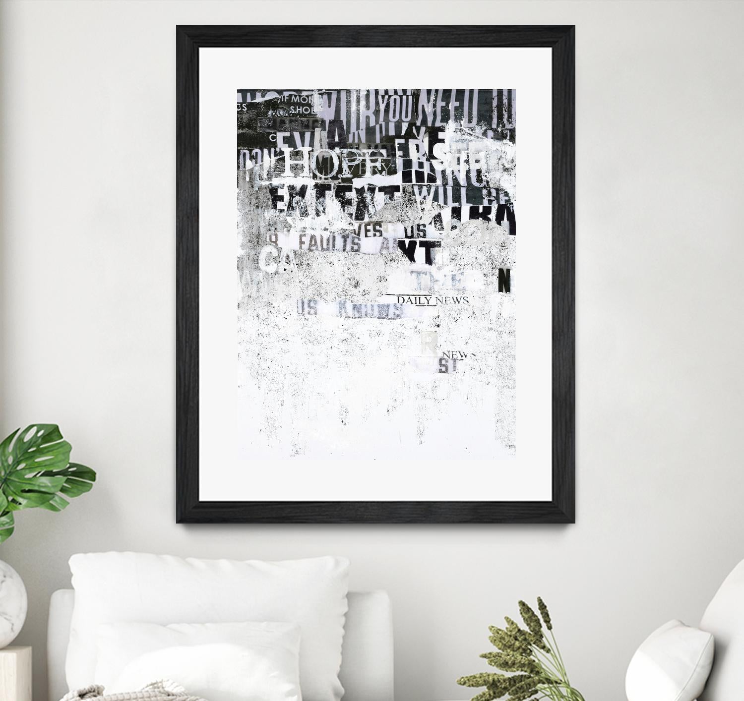 Hope by Design Fabrikken on GIANT ART - black,white design/type, college