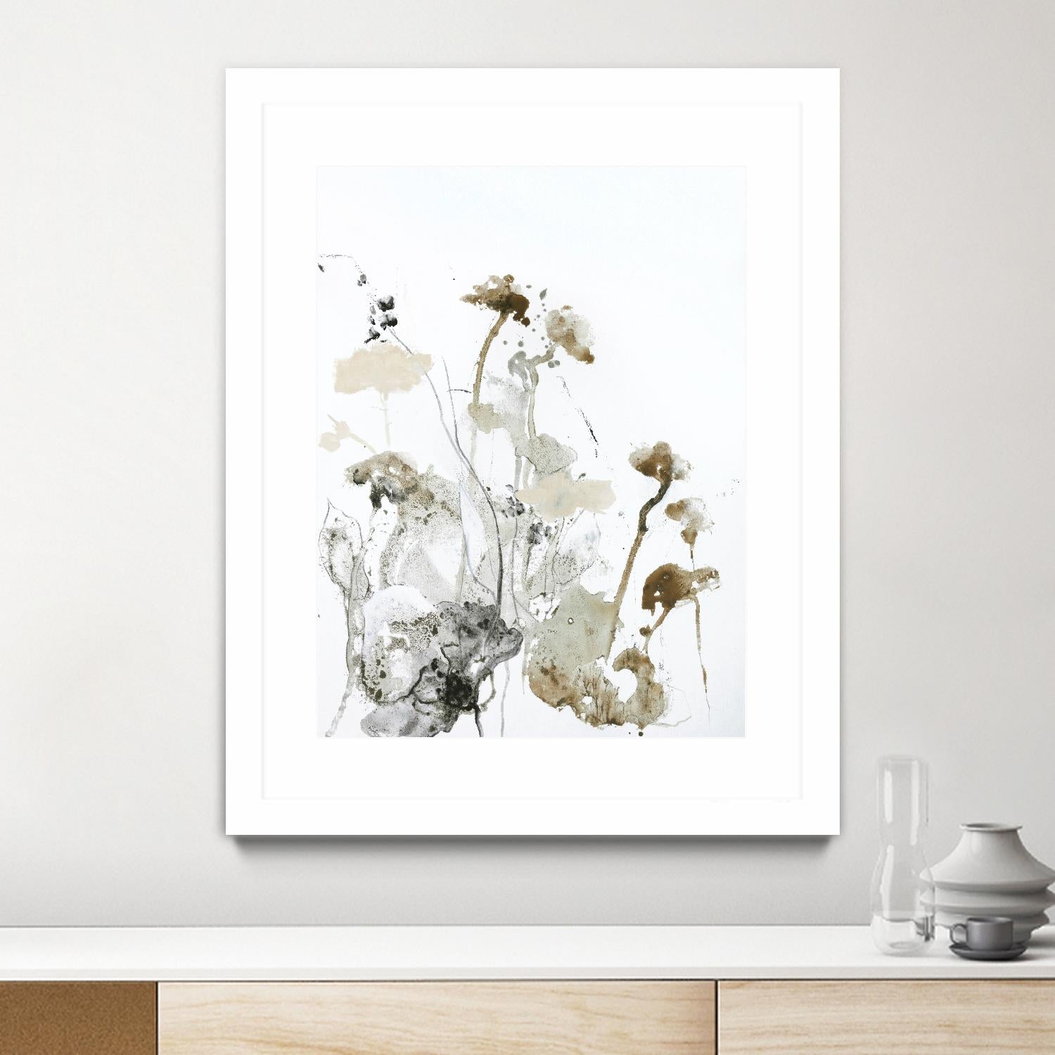 These Days 1 by Design Fabrikken on GIANT ART - black,white contemporary, floral/still life, minimalist