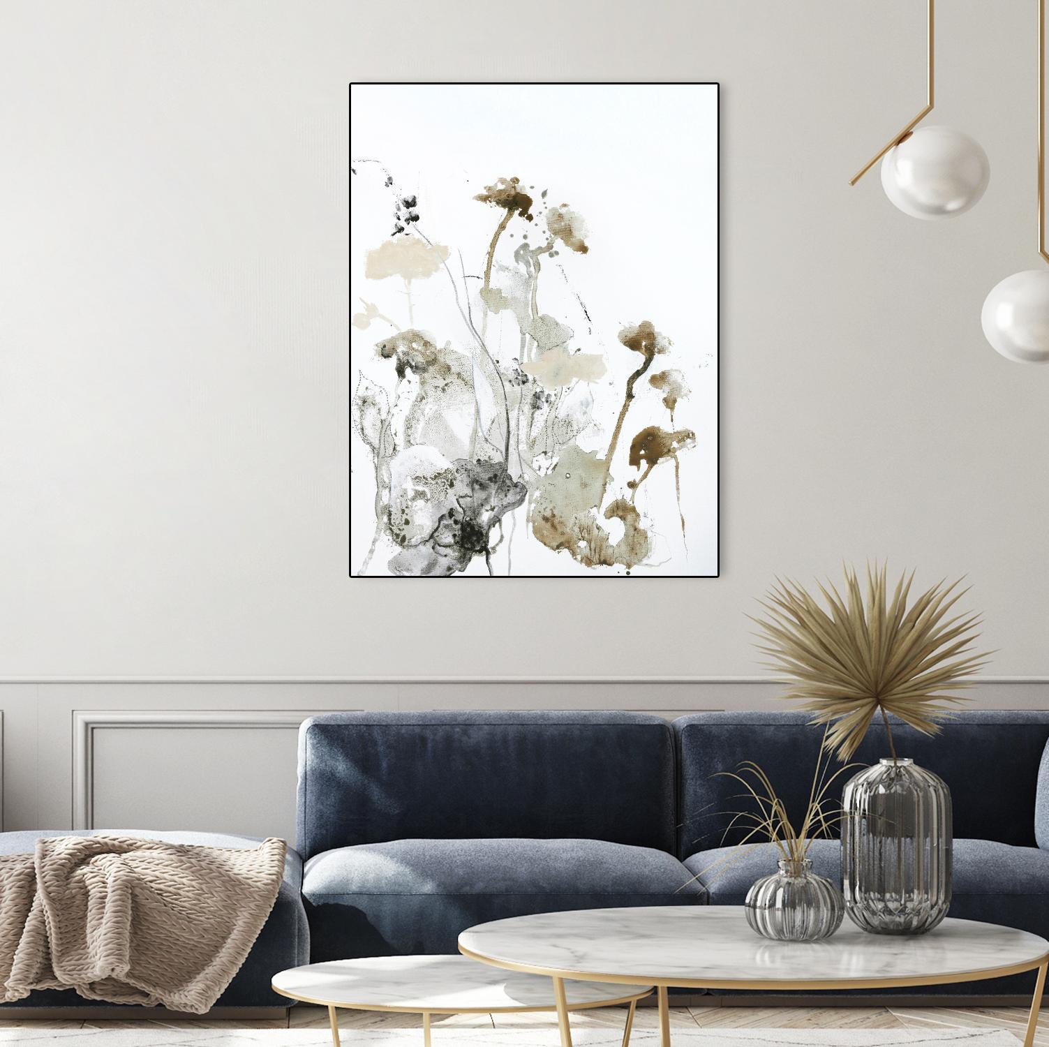 These Days 1 by Design Fabrikken on GIANT ART - black,white contemporary, floral/still life, minimalist