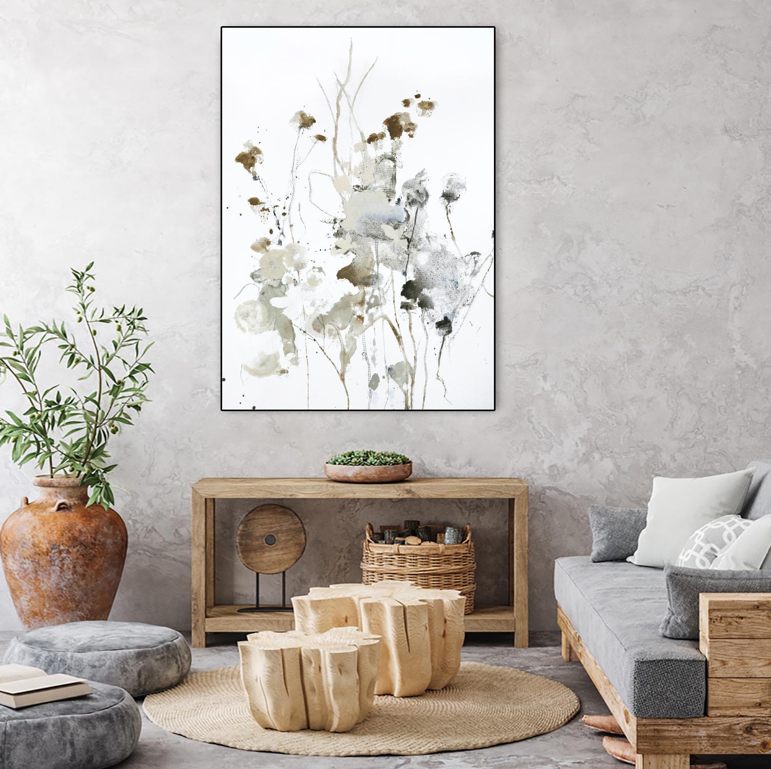 These Days 2 by Design Fabrikken on GIANT ART - black,white contemporary, floral/still life, minimalist