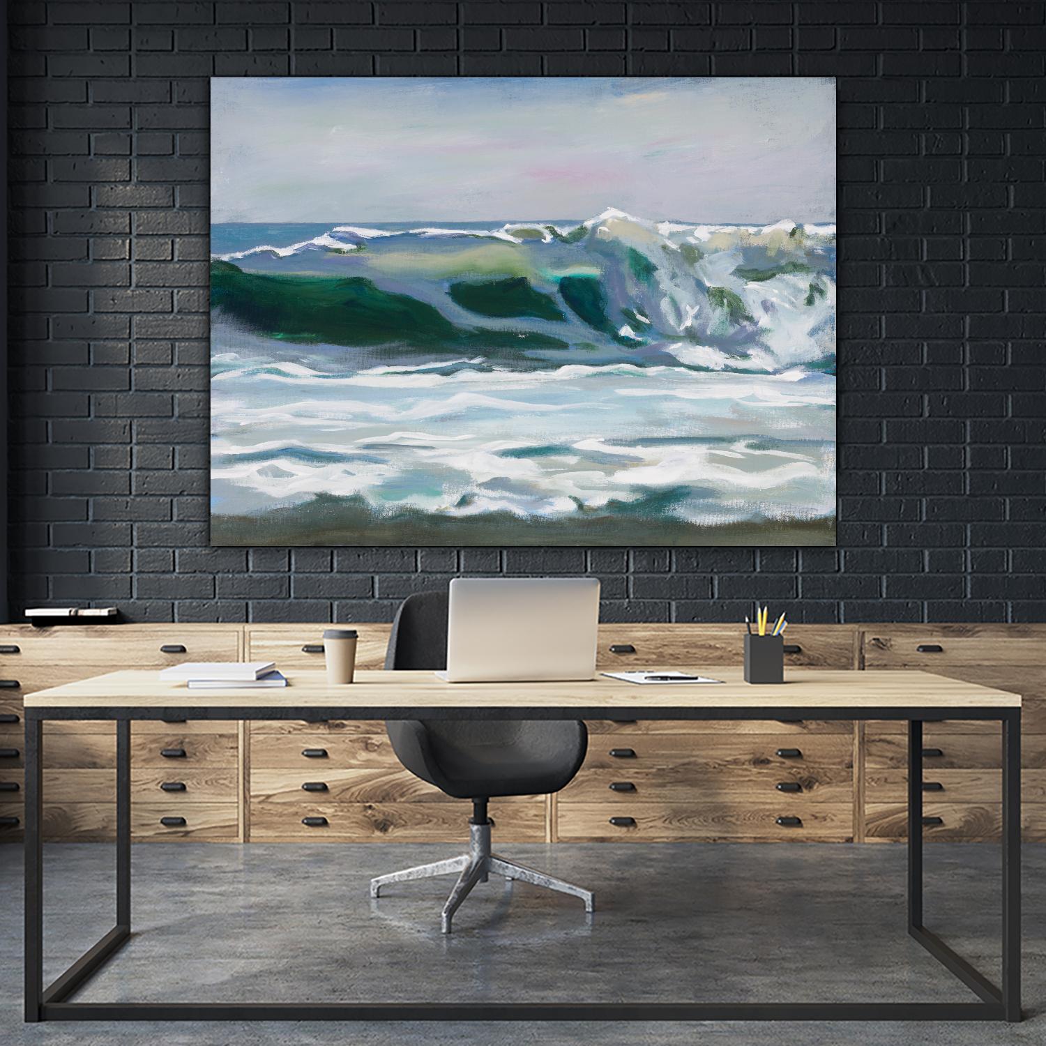 Shore Break 2 by Stephen Newstedt on GIANT ART - blue sea scene