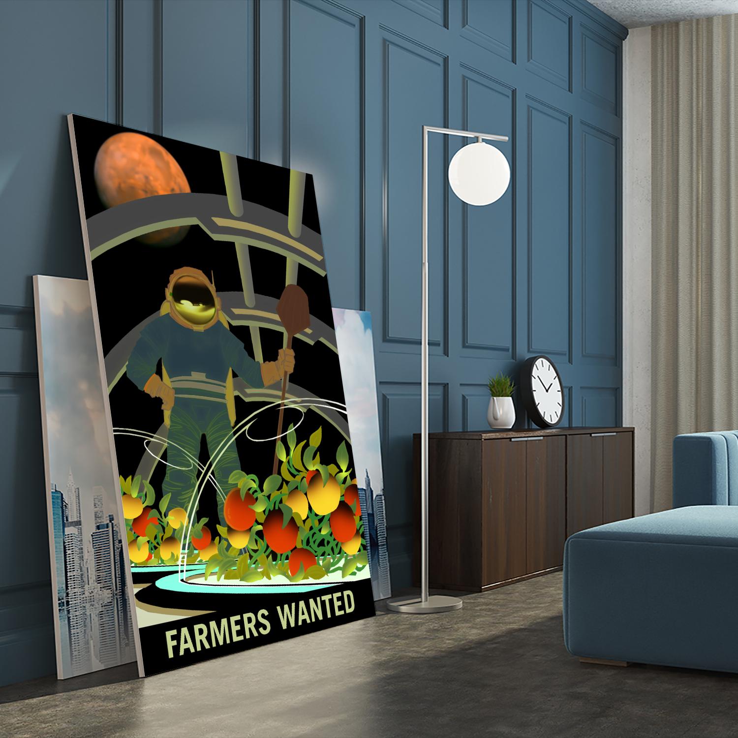 Farmers Wanted by NASA on GIANT ART - multicolor novelty