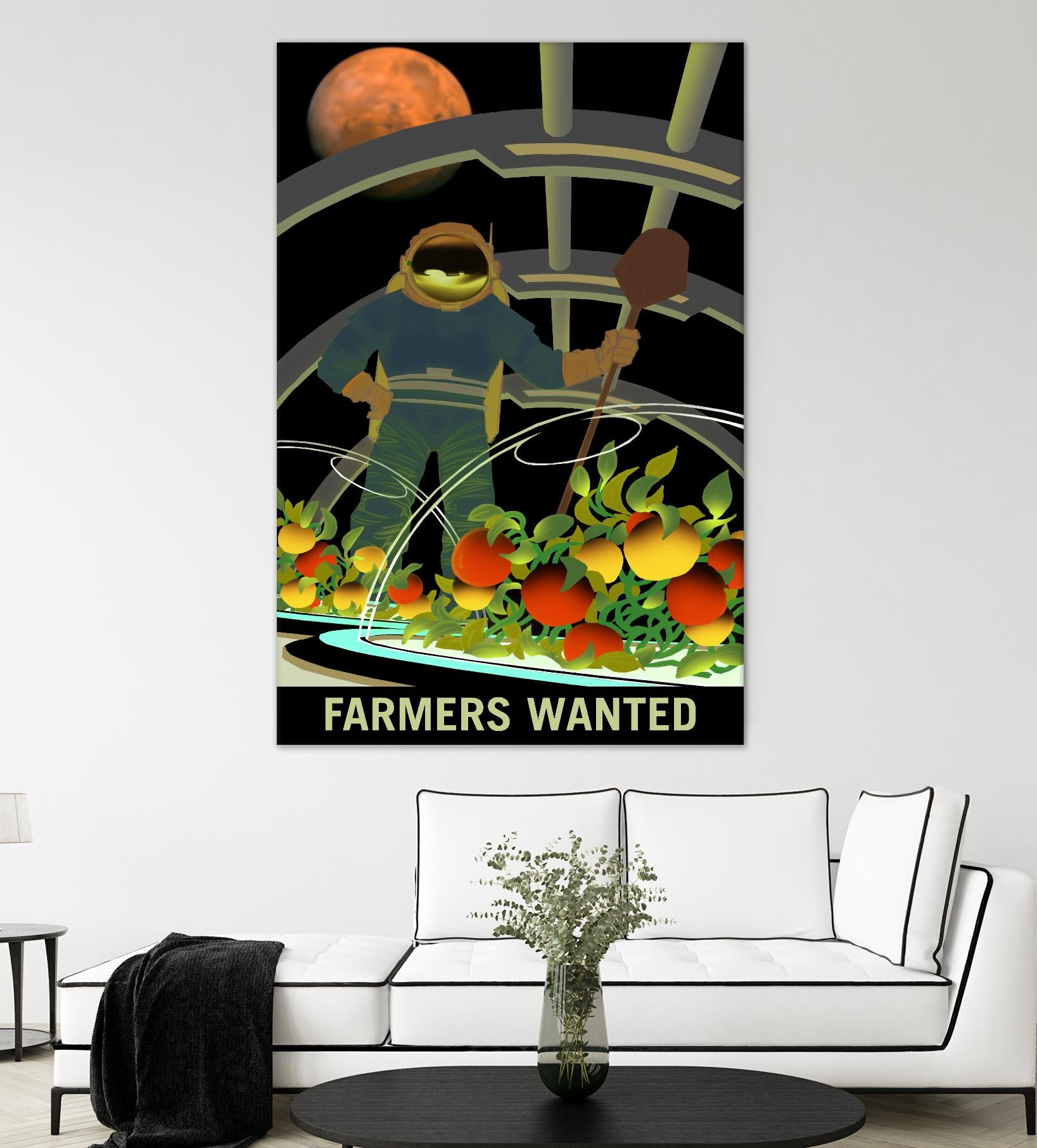 Farmers Wanted by NASA on GIANT ART - multicolor novelty