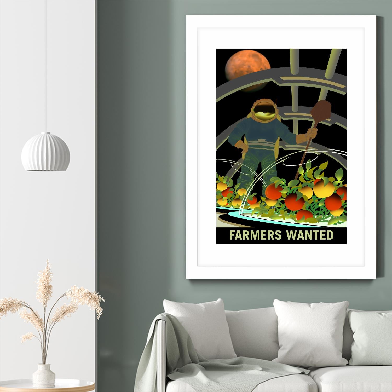 Farmers Wanted by NASA on GIANT ART - multicolor novelty