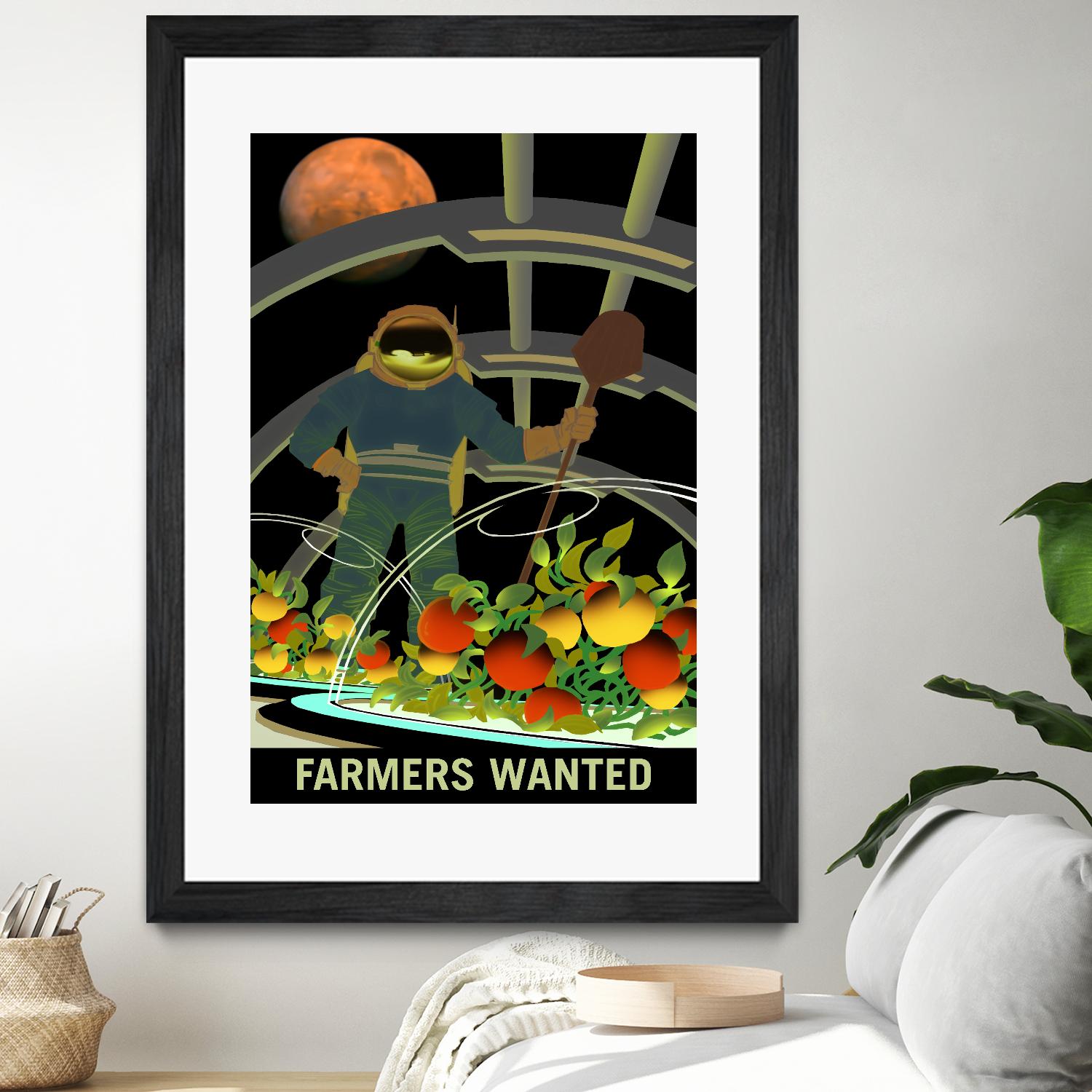 Farmers Wanted by NASA on GIANT ART - multicolor novelty