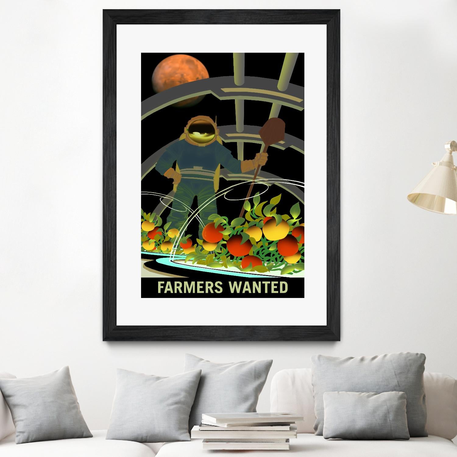 Farmers Wanted by NASA on GIANT ART - multicolor novelty