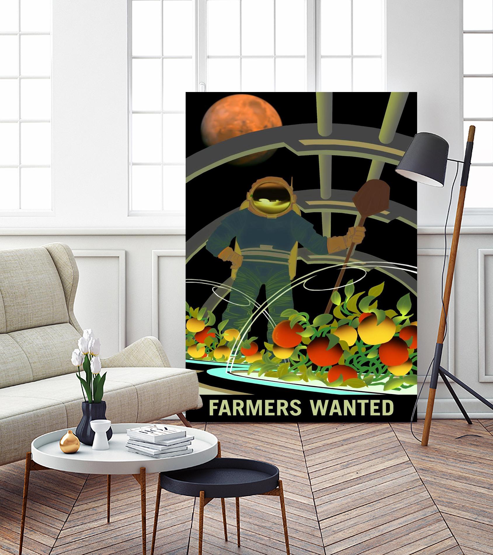Farmers Wanted by NASA on GIANT ART - multicolor novelty