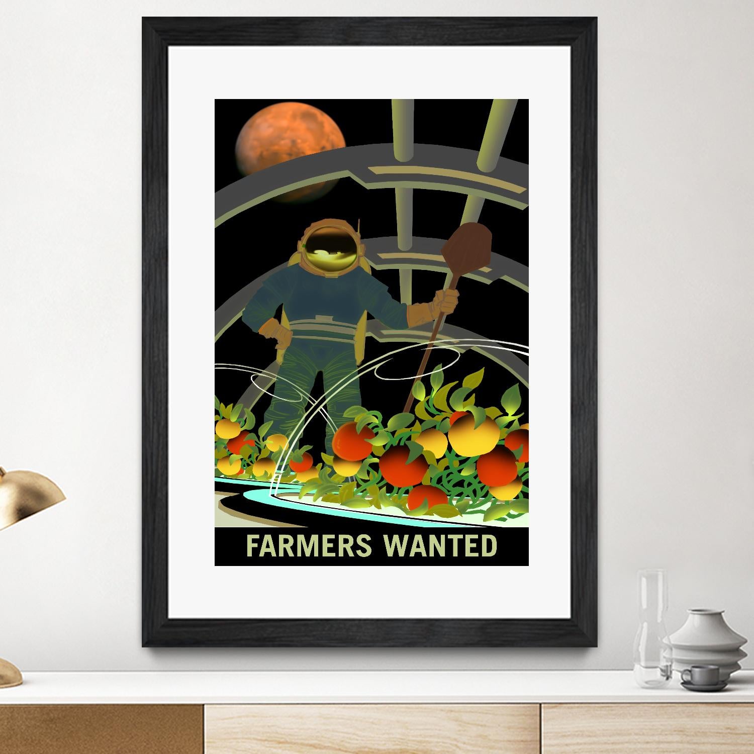 Farmers Wanted by NASA on GIANT ART - multicolor novelty