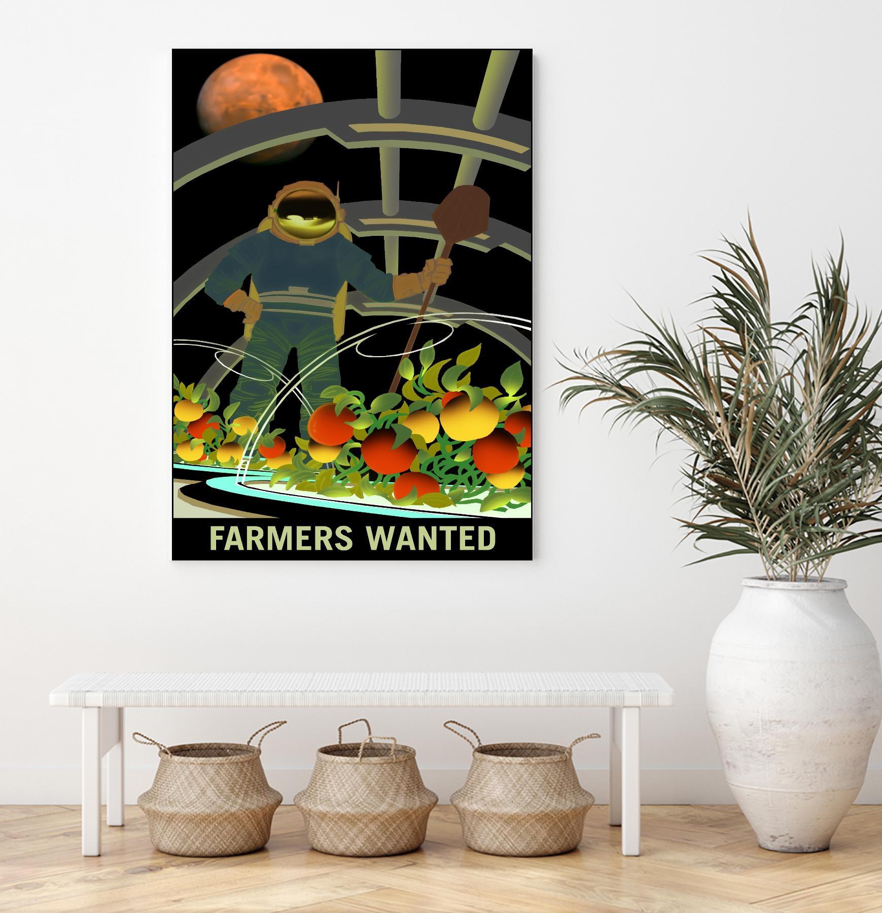 Farmers Wanted by NASA on GIANT ART - multicolor novelty