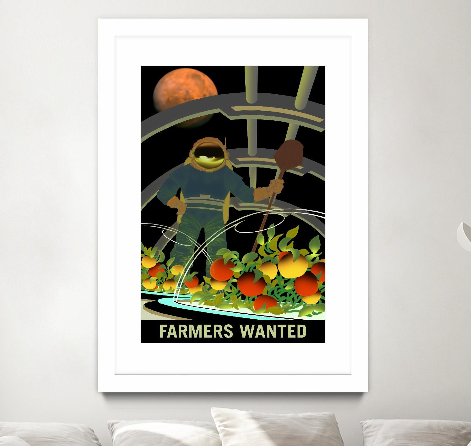 Farmers Wanted by NASA on GIANT ART - multicolor novelty