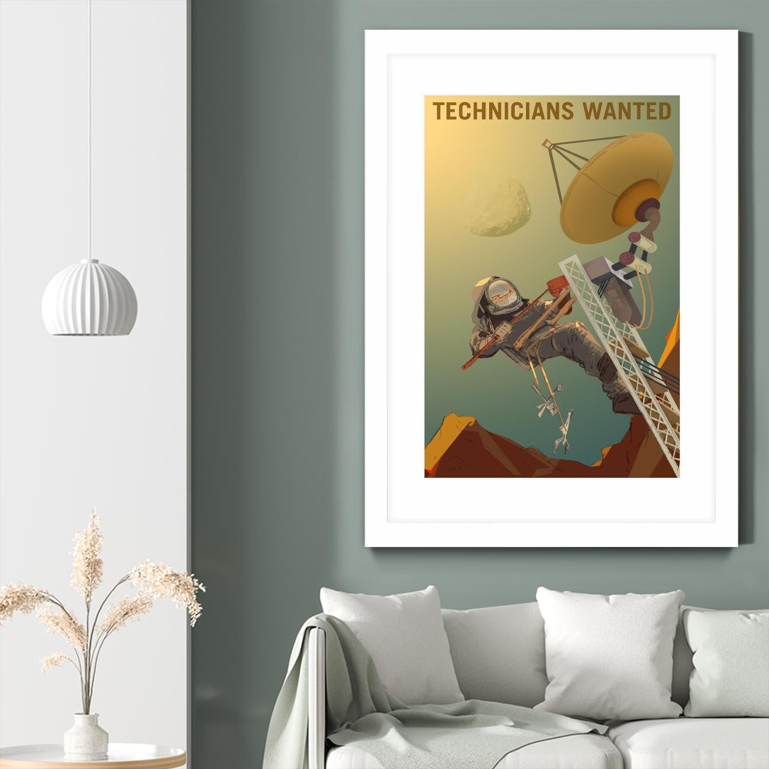 Technicians Wanted by NASA on GIANT ART - multicolor novelty