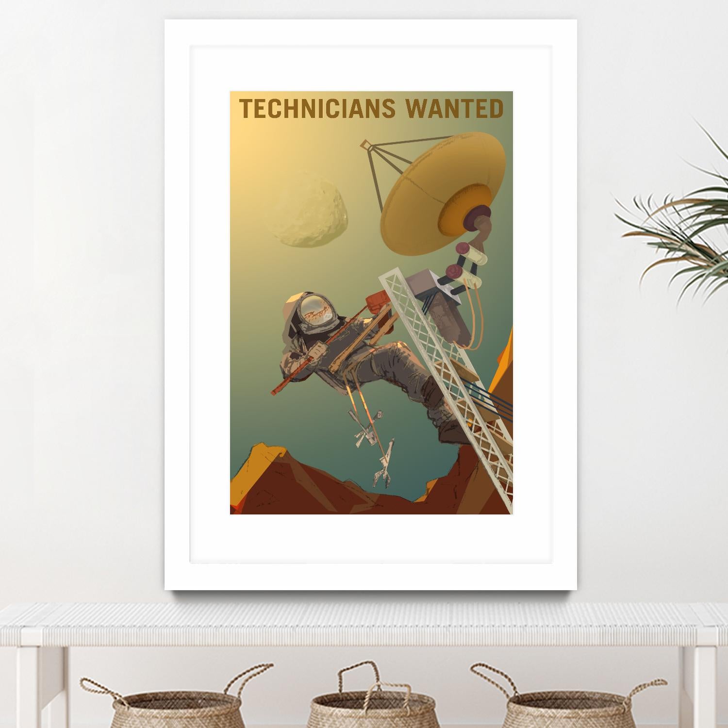 Technicians Wanted by NASA on GIANT ART - multicolor novelty