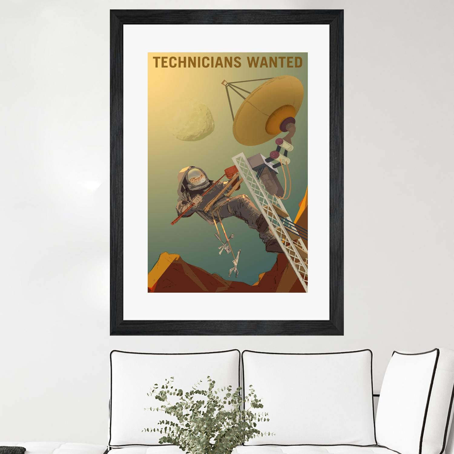 Technicians Wanted by NASA on GIANT ART - multicolor novelty