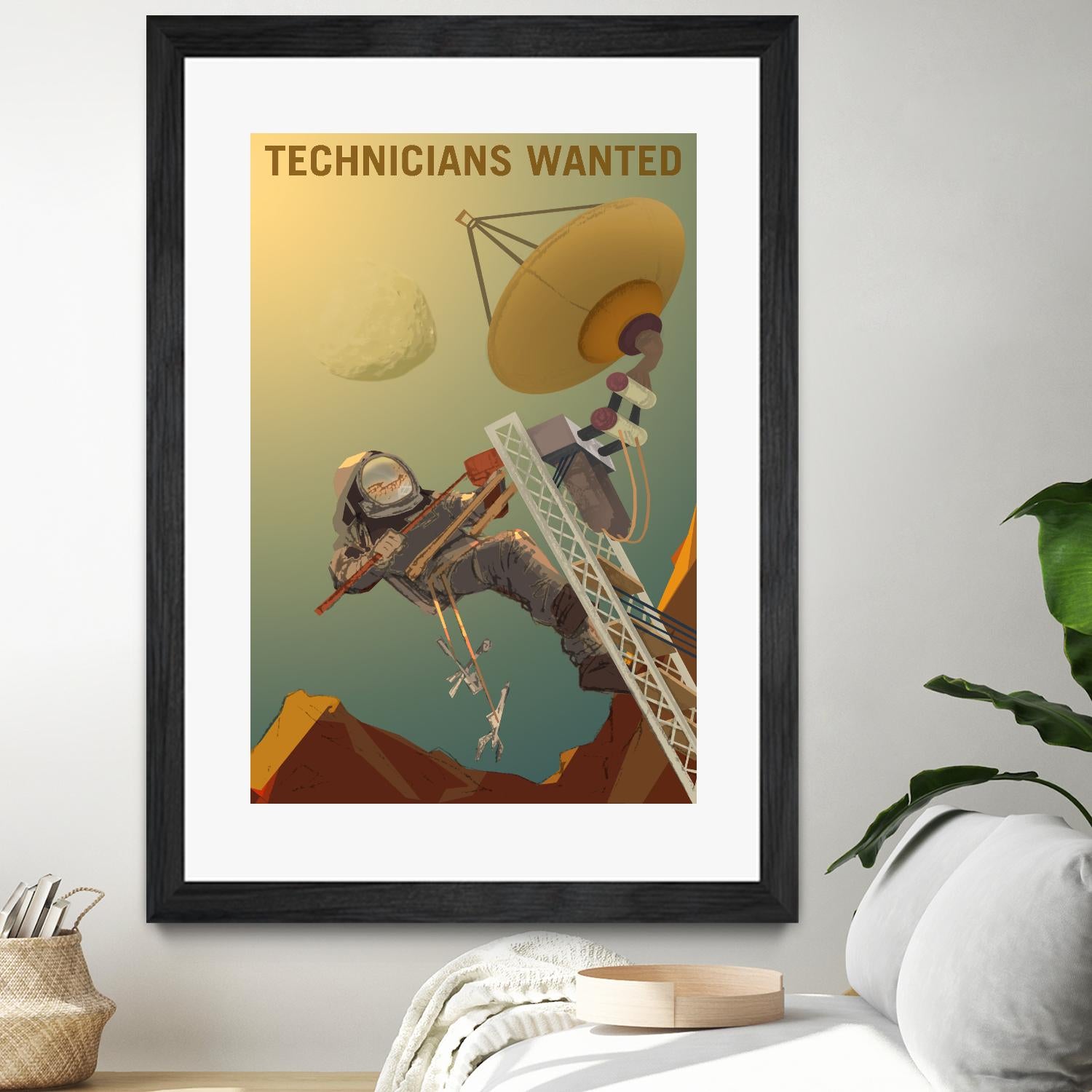 Technicians Wanted by NASA on GIANT ART - multicolor novelty